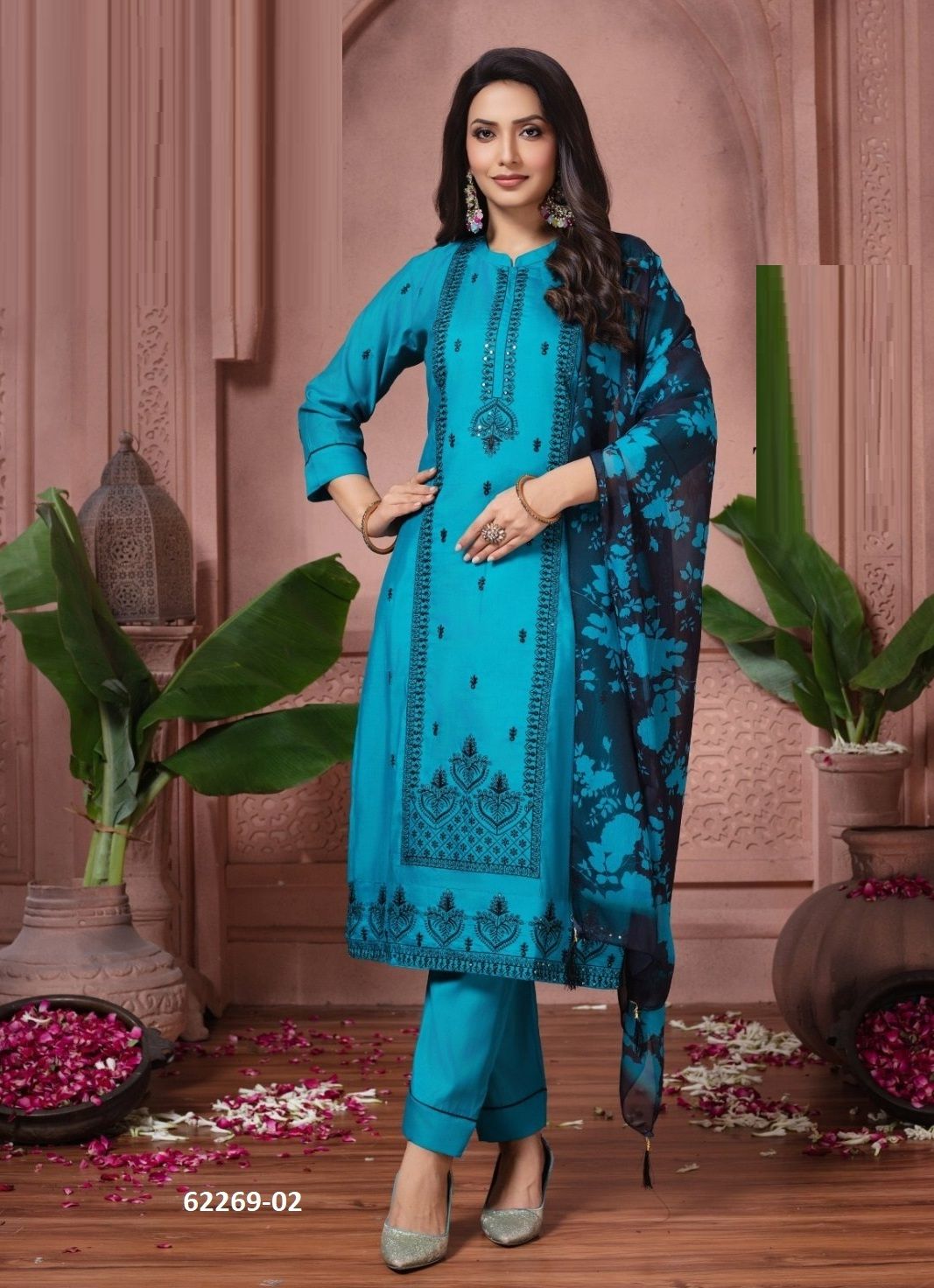 KAUSHALYA - Catalog # 62269 (Set of 6 Readymade Salwar Suits) by Kaya Ahmedabad