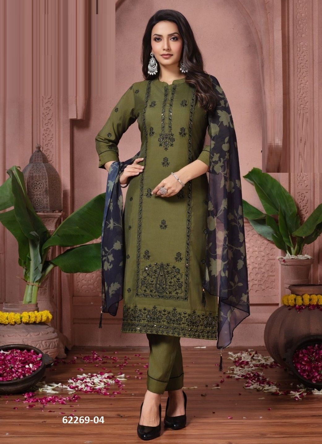 KAUSHALYA - Catalog # 62269 (Set of 6 Readymade Salwar Suits) by Kaya Ahmedabad