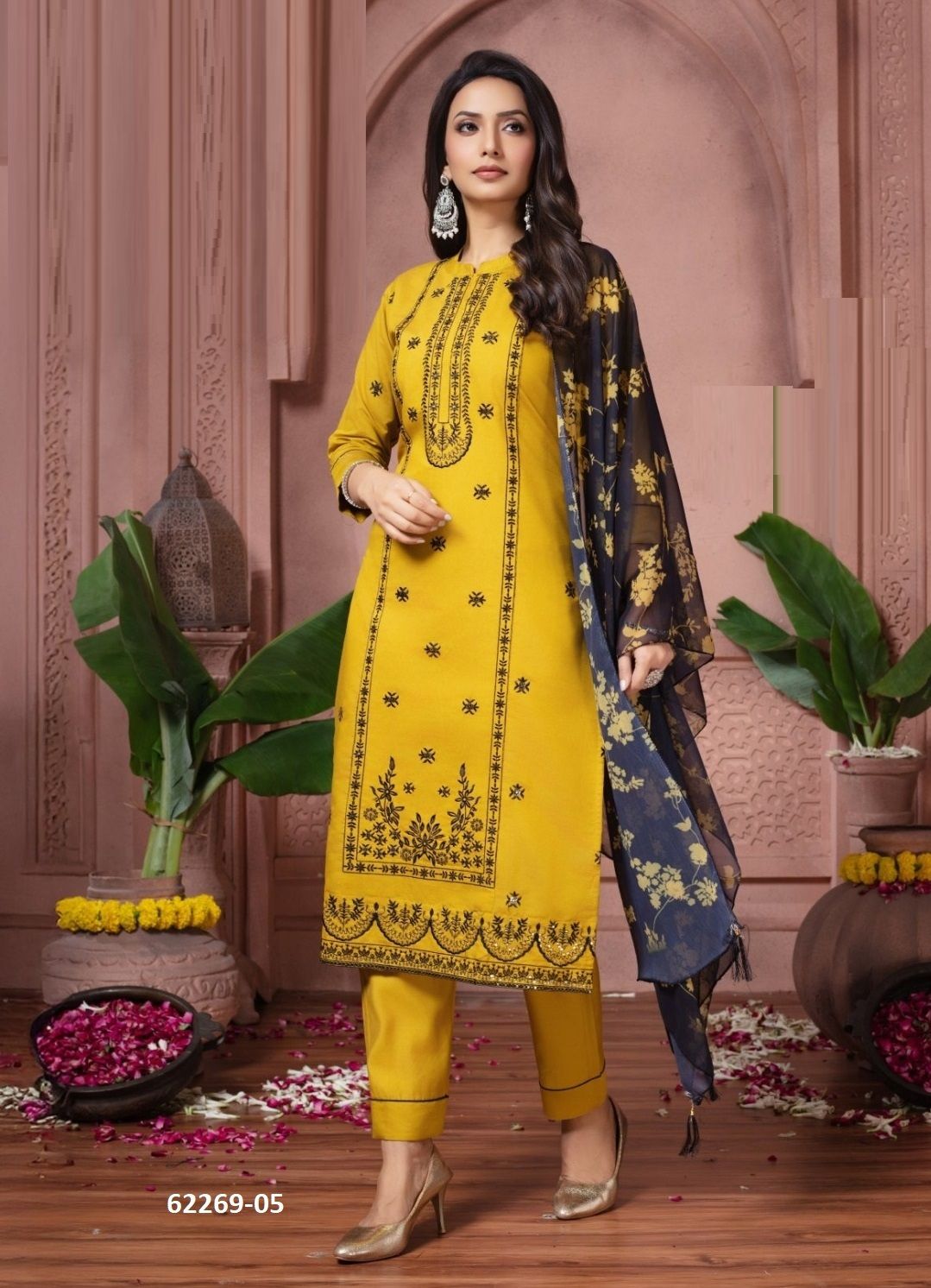 KAUSHALYA - Catalog # 62269 (Set of 6 Readymade Salwar Suits) by Kaya Ahmedabad