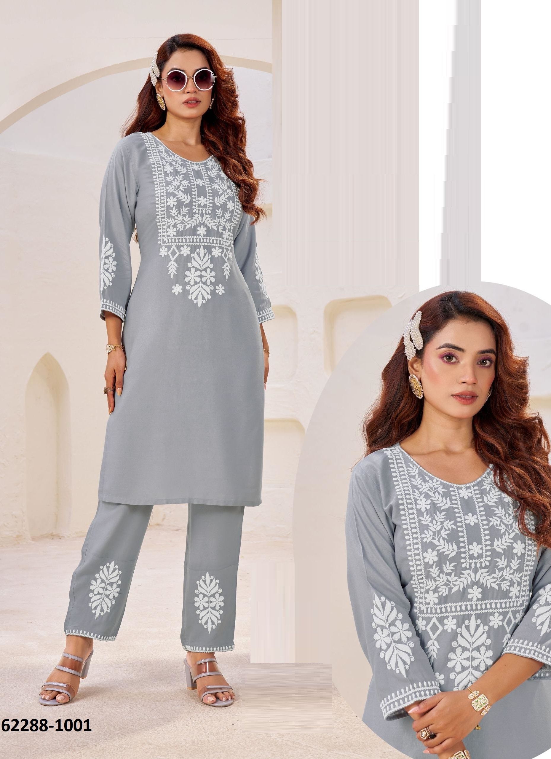 LUCKNOWI 10 - Catalog # 62288 (Set of 4 Tops With Bottoms) by Desi Muse LUCKNOWI 10 - Catalog # 62288 (Set of 4 Tops With Bottoms) by Desi Muse