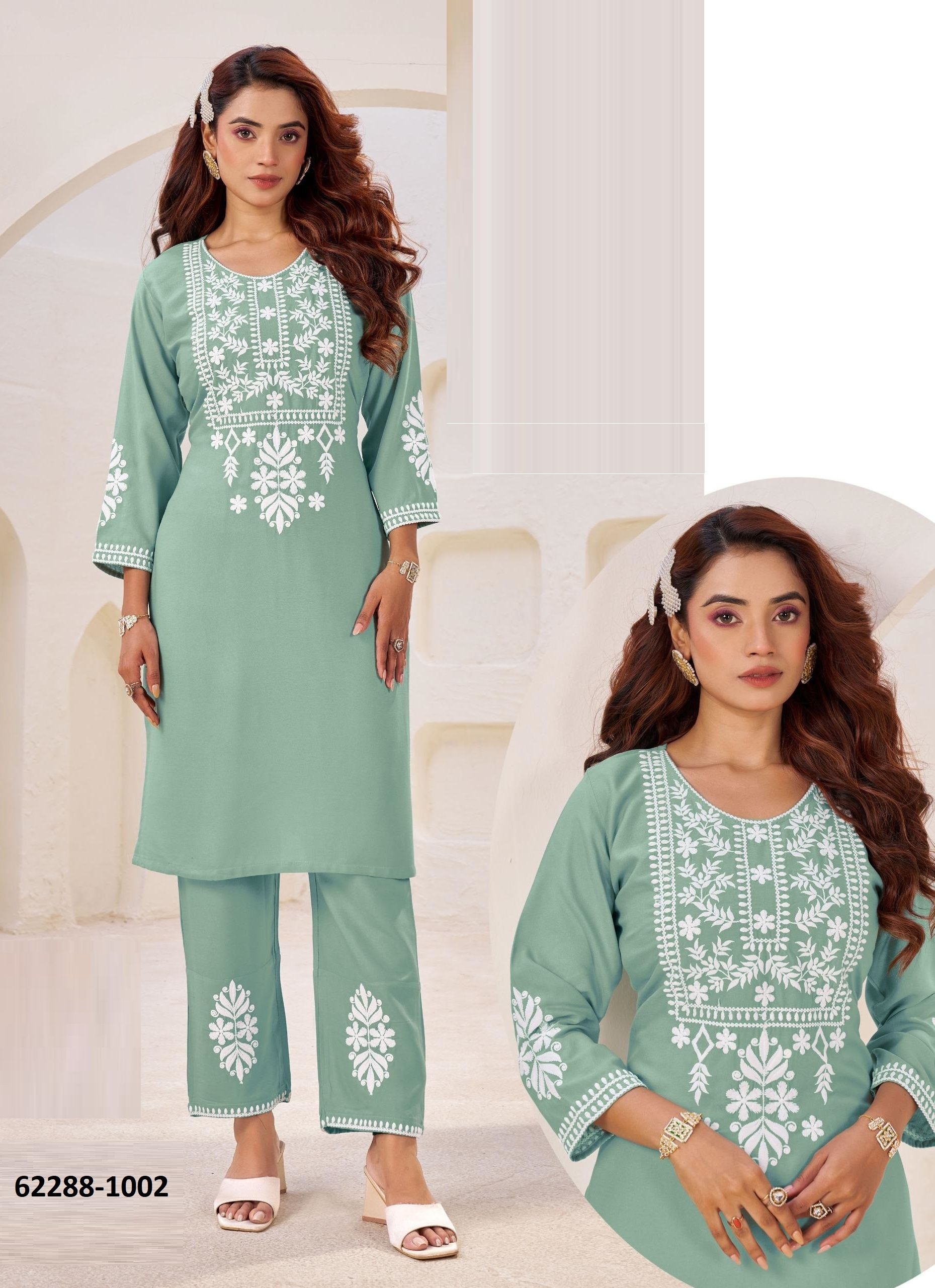 LUCKNOWI 10 - Catalog # 62288 (Set of 4 Tops With Bottoms) by Desi Muse LUCKNOWI 10 - Catalog # 62288 (Set of 4 Tops With Bottoms) by Desi Muse