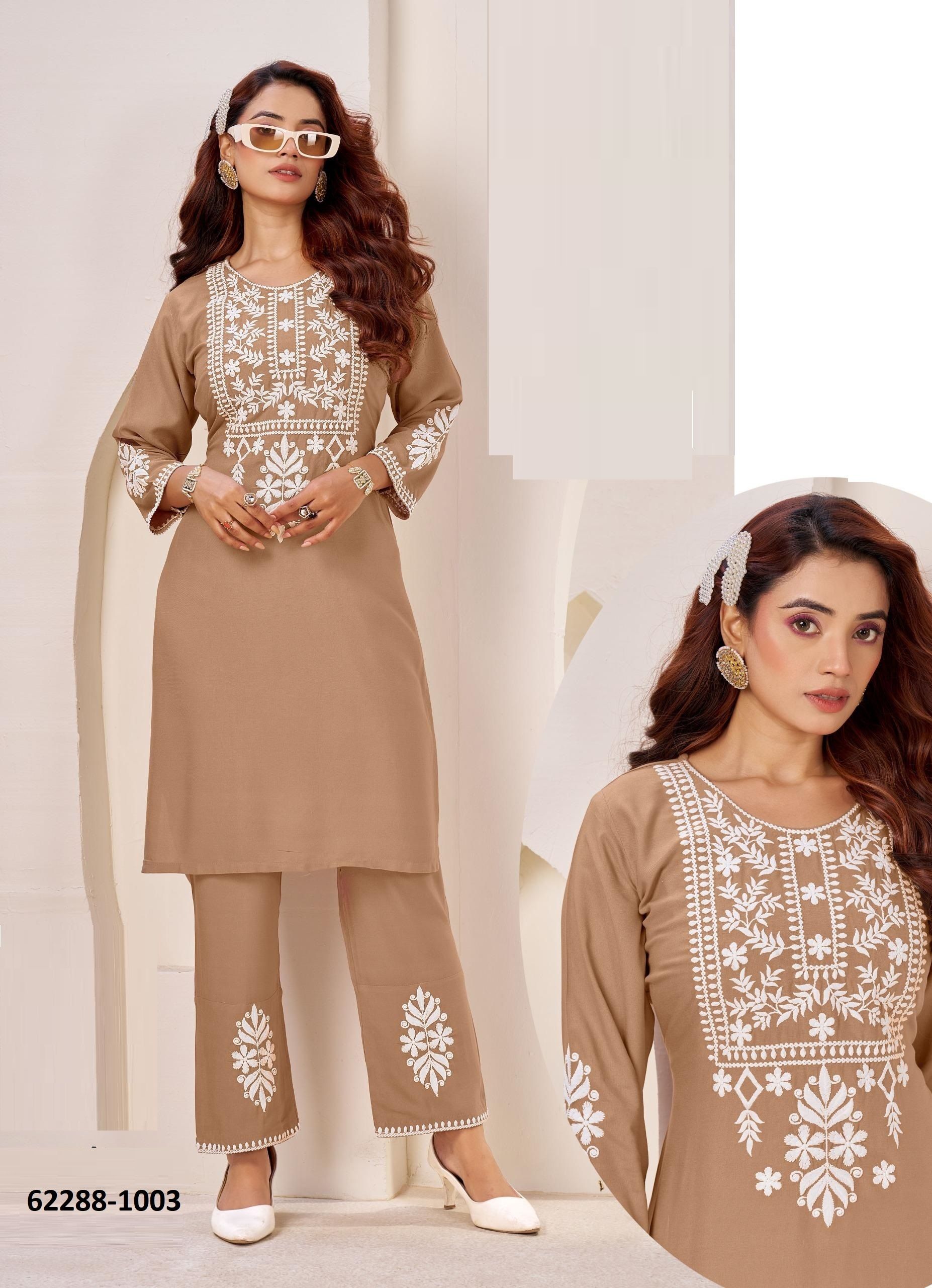 LUCKNOWI 10 - Catalog # 62288 (Set of 4 Tops With Bottoms) by Desi Muse LUCKNOWI 10 - Catalog # 62288 (Set of 4 Tops With Bottoms) by Desi Muse