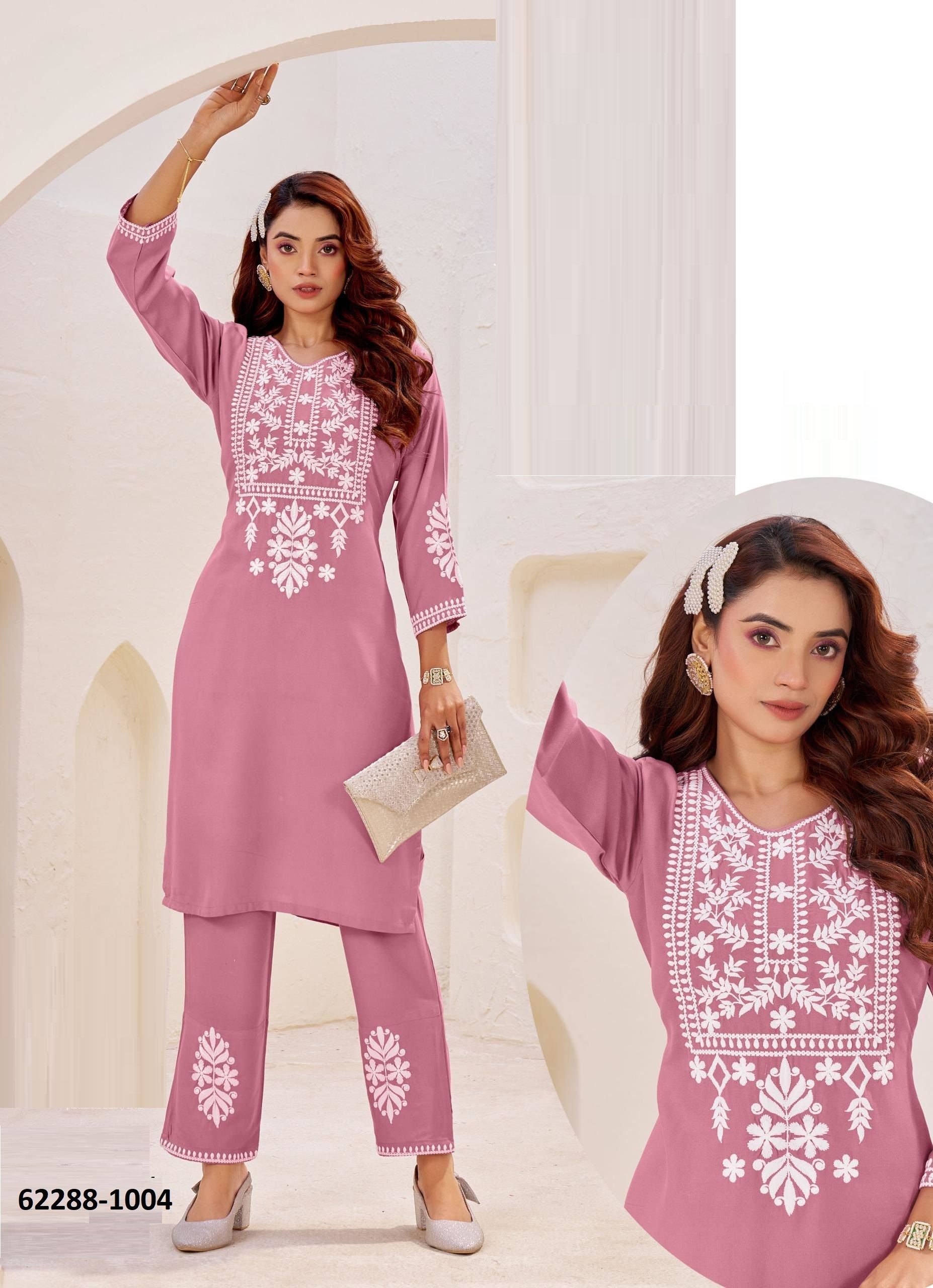 LUCKNOWI 10 - Catalog # 62288 (Set of 4 Tops With Bottoms) by Desi Muse LUCKNOWI 10 - Catalog # 62288 (Set of 4 Tops With Bottoms) by Desi Muse