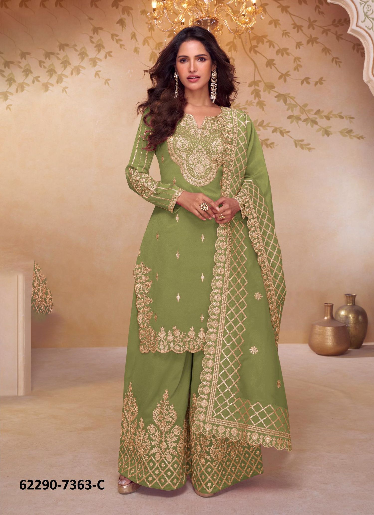 KAJRI - Catalog # 62290 (Set of 3 Readymade Salwar Suits) by Aabharan KAJRI - Catalog # 62290 (Set of 3 Readymade Salwar Suits) by Aabharan