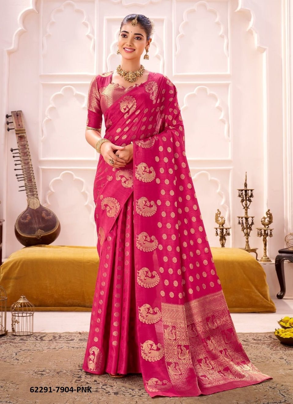 SARASWATI - Catalog # 62291 (Set of 4 Sarees) by Meheriya SARASWATI - Catalog # 62291 (Set of 4 Sarees) by Meheriya