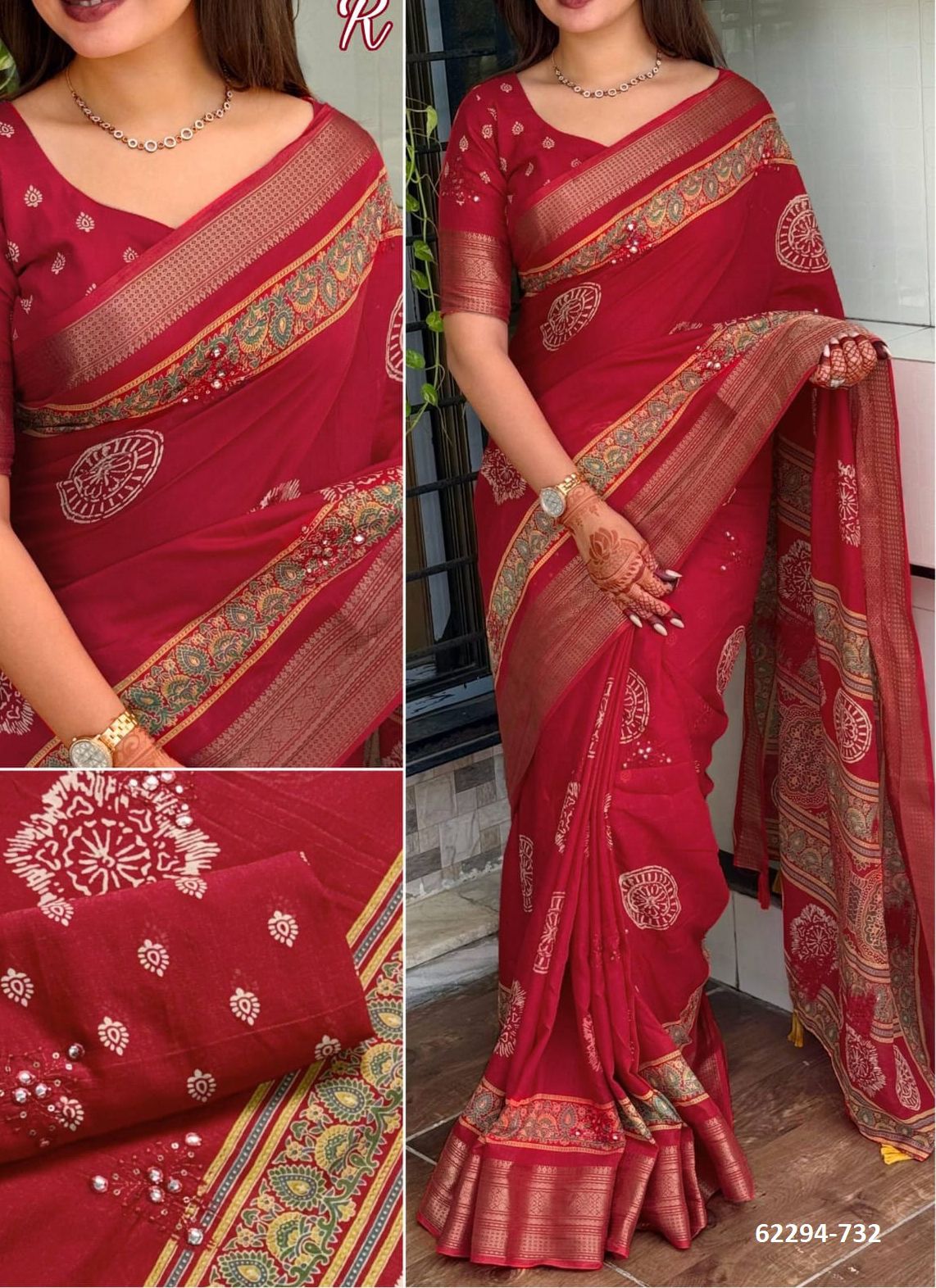 TEJASHWINI - Catalog # 62294 (Set of 5 Sarees) by Meheriya TEJASHWINI - Catalog # 62294 (Set of 5 Sarees) by Meheriya