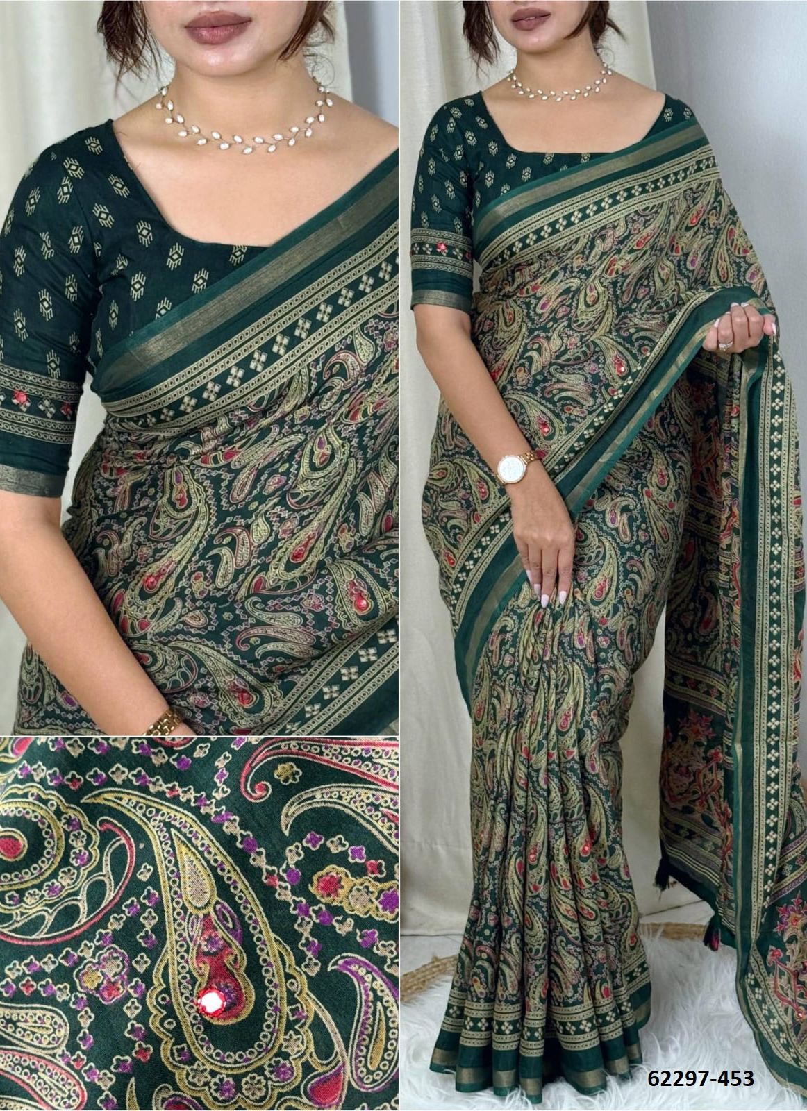 KALAMKARI - Catalog # 62297 (Set of 6 Sarees) by Desi Muse KALAMKARI - Catalog # 62297 (Set of 6 Sarees) by Desi Muse