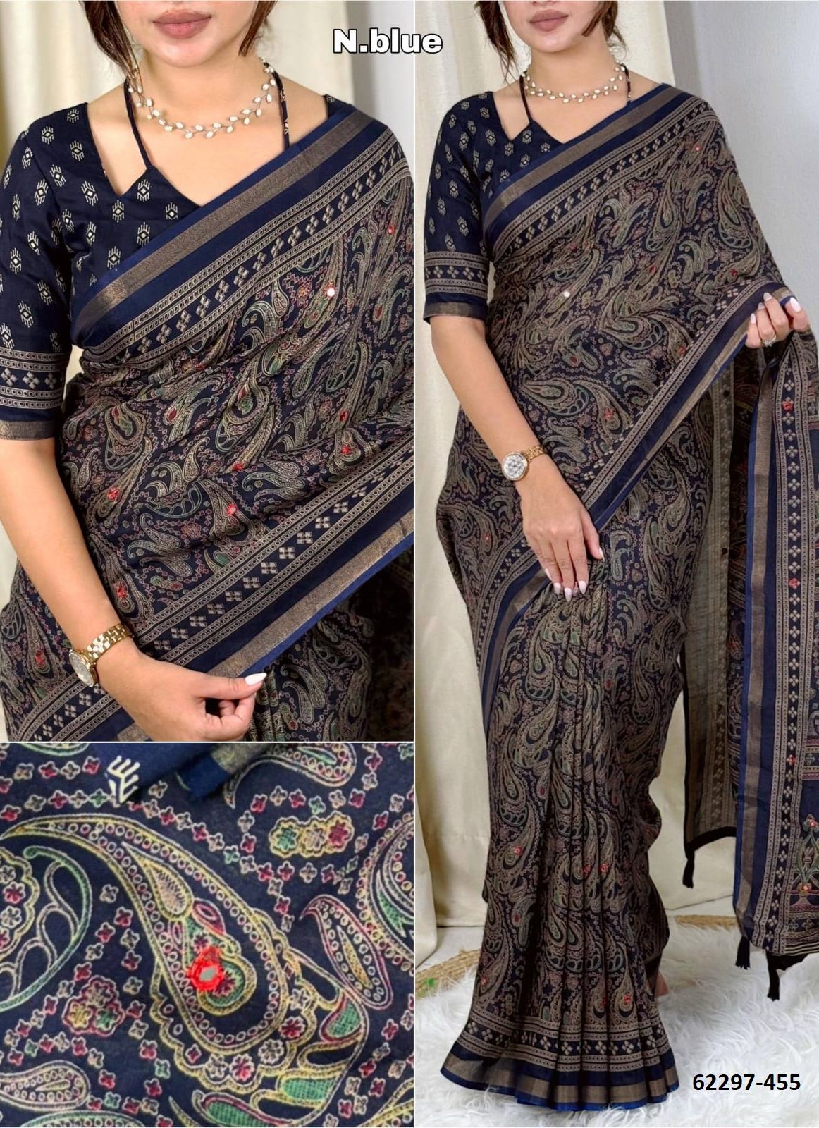 KALAMKARI - Catalog # 62297 (Set of 6 Sarees) by Desi Muse KALAMKARI - Catalog # 62297 (Set of 6 Sarees) by Desi Muse