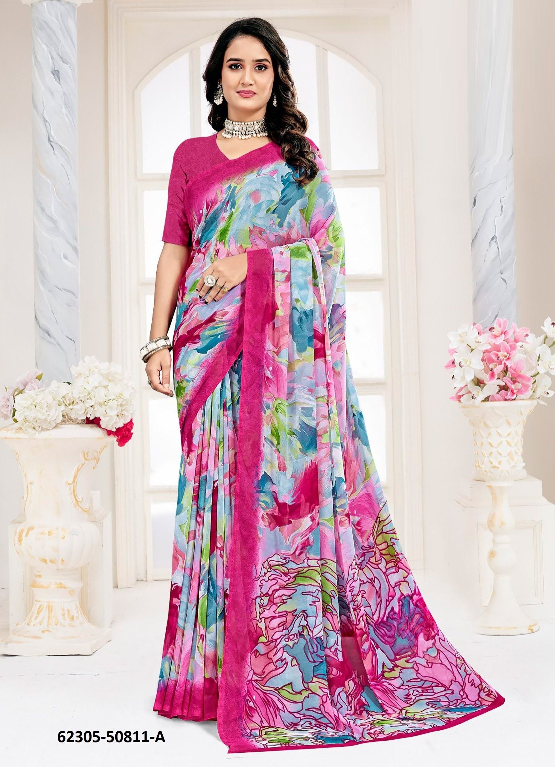 RAAGA GEORGETTE 28 - Catalog # 62305 (Set of 6 Sarees) by Ruchi Sarees RAAGA GEORGETTE 28 - Catalog # 62305 (Set of 6 Sarees) by Ruchi Sarees
