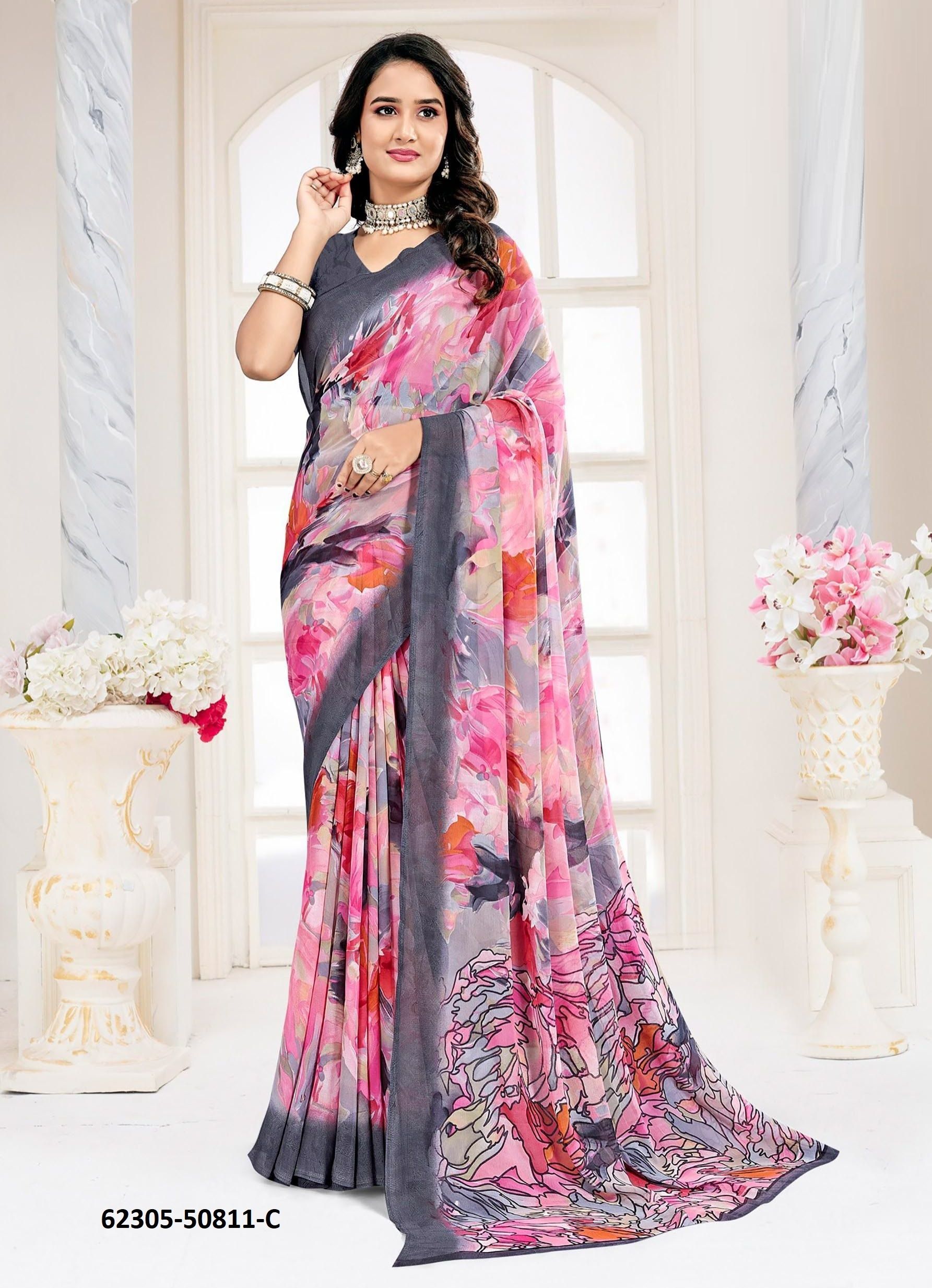 RAAGA GEORGETTE 28 - Catalog # 62305 (Set of 6 Sarees) by Ruchi Sarees RAAGA GEORGETTE 28 - Catalog # 62305 (Set of 6 Sarees) by Ruchi Sarees