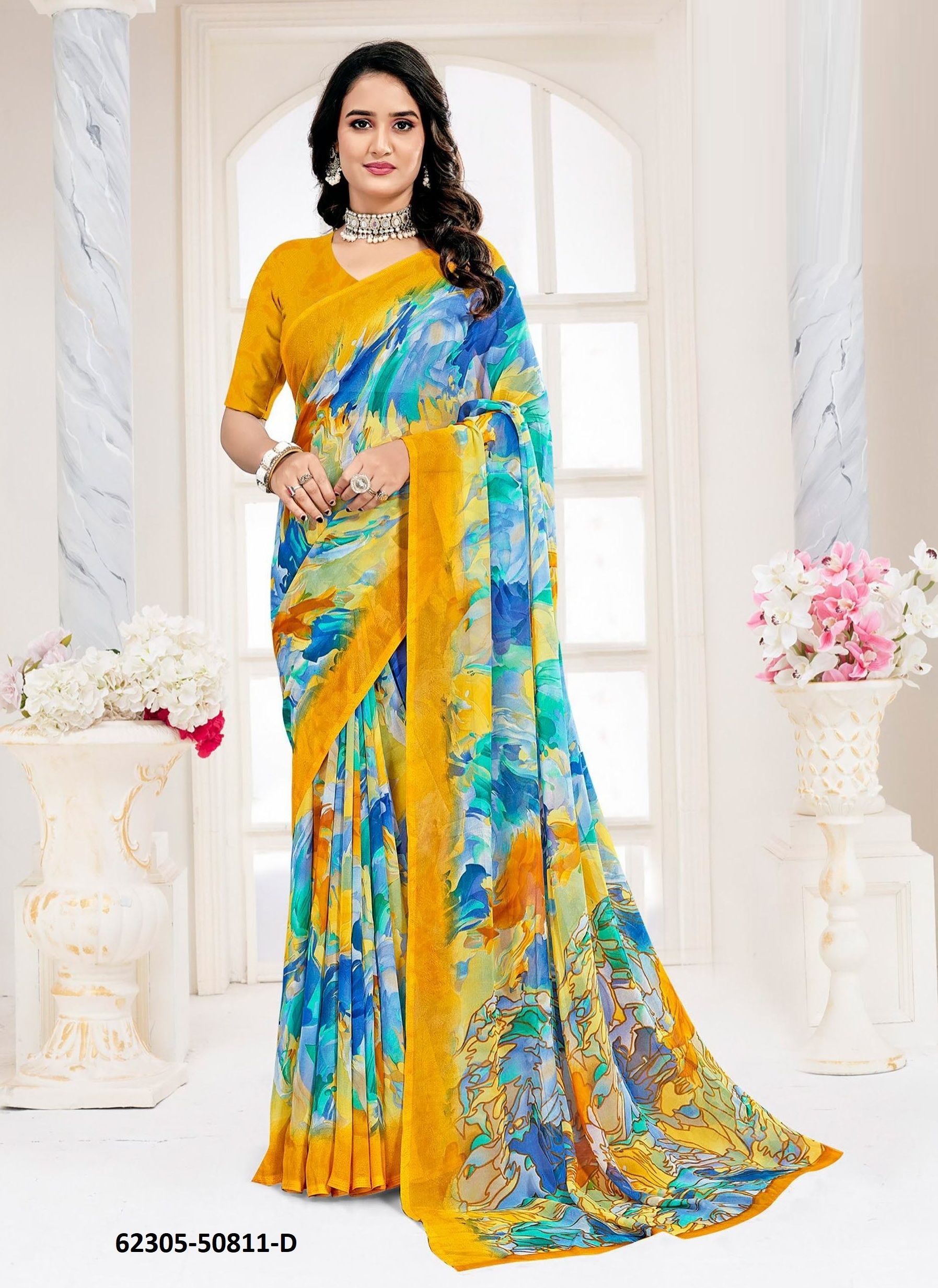 RAAGA GEORGETTE 28 - Catalog # 62305 (Set of 6 Sarees) by Ruchi Sarees RAAGA GEORGETTE 28 - Catalog # 62305 (Set of 6 Sarees) by Ruchi Sarees