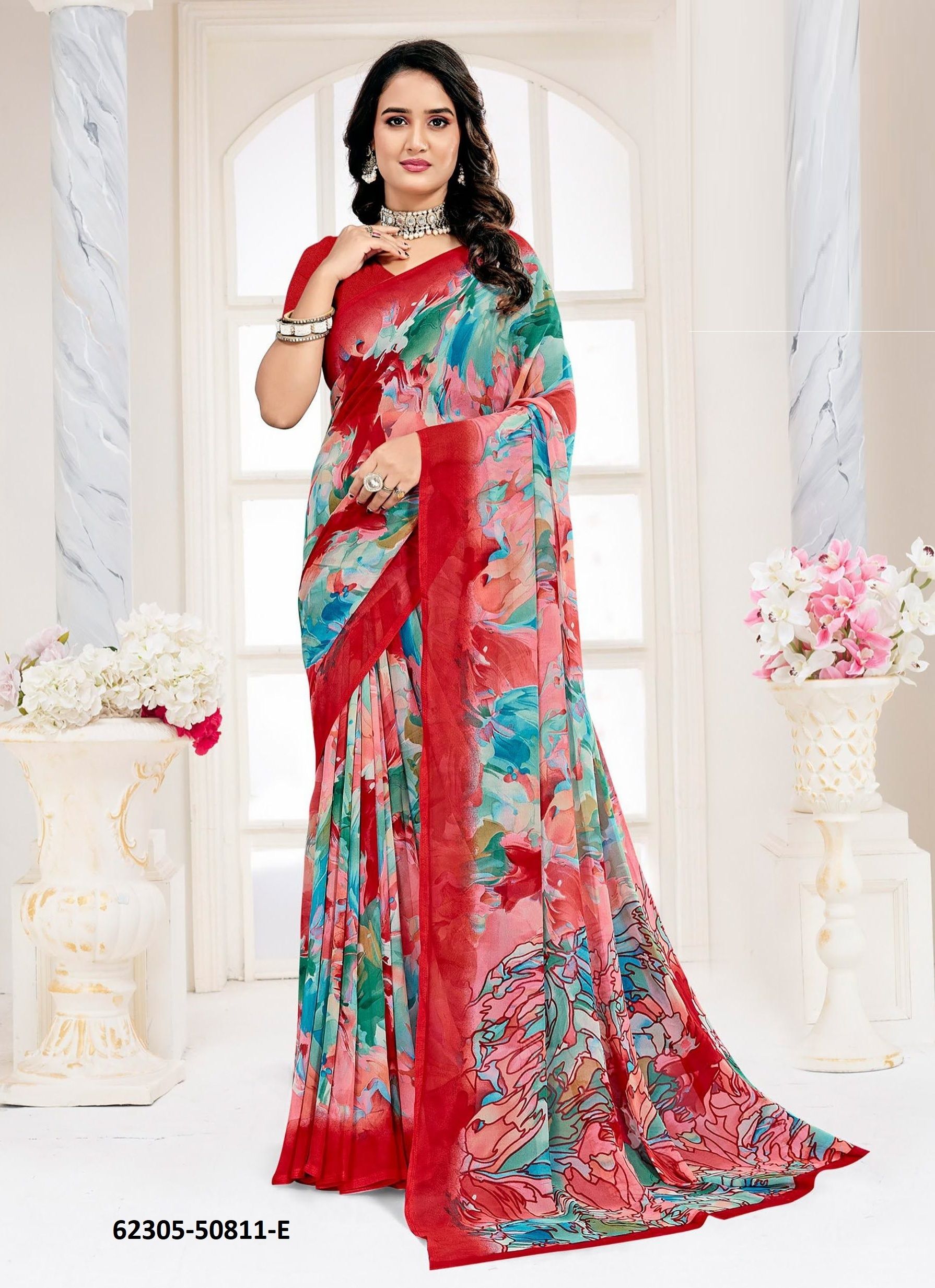 RAAGA GEORGETTE 28 - Catalog # 62305 (Set of 6 Sarees) by Ruchi Sarees RAAGA GEORGETTE 28 - Catalog # 62305 (Set of 6 Sarees) by Ruchi Sarees