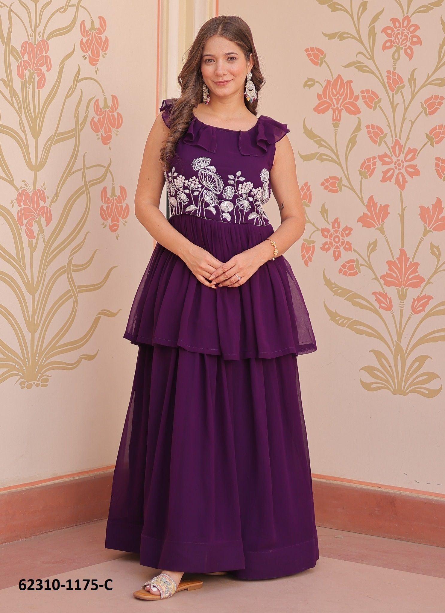 SERIES 1175 - Catalog # 62310 (Set of 3 Readymade Gowns) by Jagraasa SERIES 1175 - Catalog # 62310 (Set of 3 Readymade Gowns) by Jagraasa