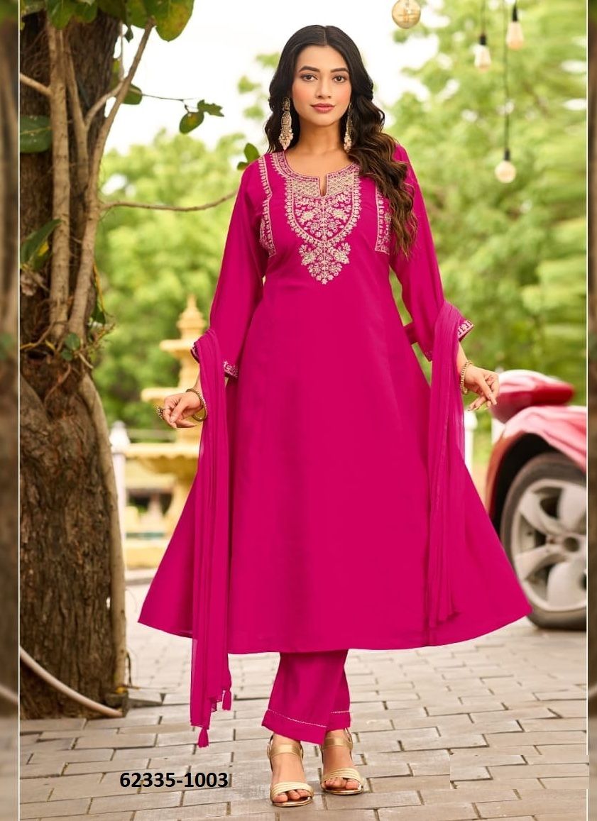 GULZAR 2 - Catalog # 62335 (Set of 6 Readymade Salwar Suits) by Ossm