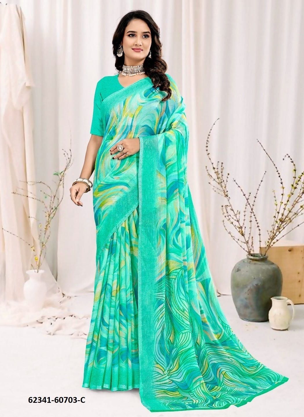 STAR CHIFFON 222 - Catalog # 62341 (Set of 12 Sarees) by Ruchi Sarees STAR CHIFFON 222 - Catalog # 62341 (Set of 12 Sarees) by Ruchi Sarees