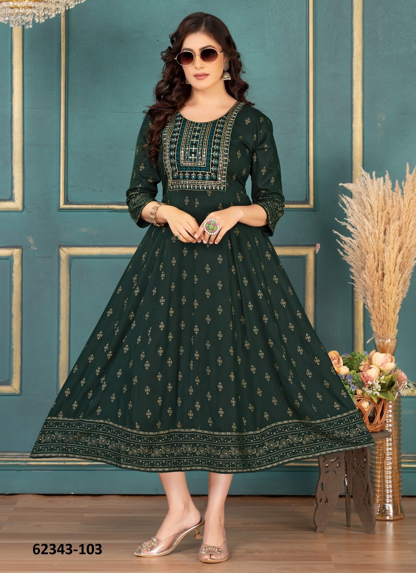 SAHAR - Catalog # 62343 (Set of 6 Readymade Women's Kurtis / Tops) by Dee Cee SAHAR - Catalog # 62343 (Set of 6 Readymade Women's Kurtis / Tops) by Dee Cee