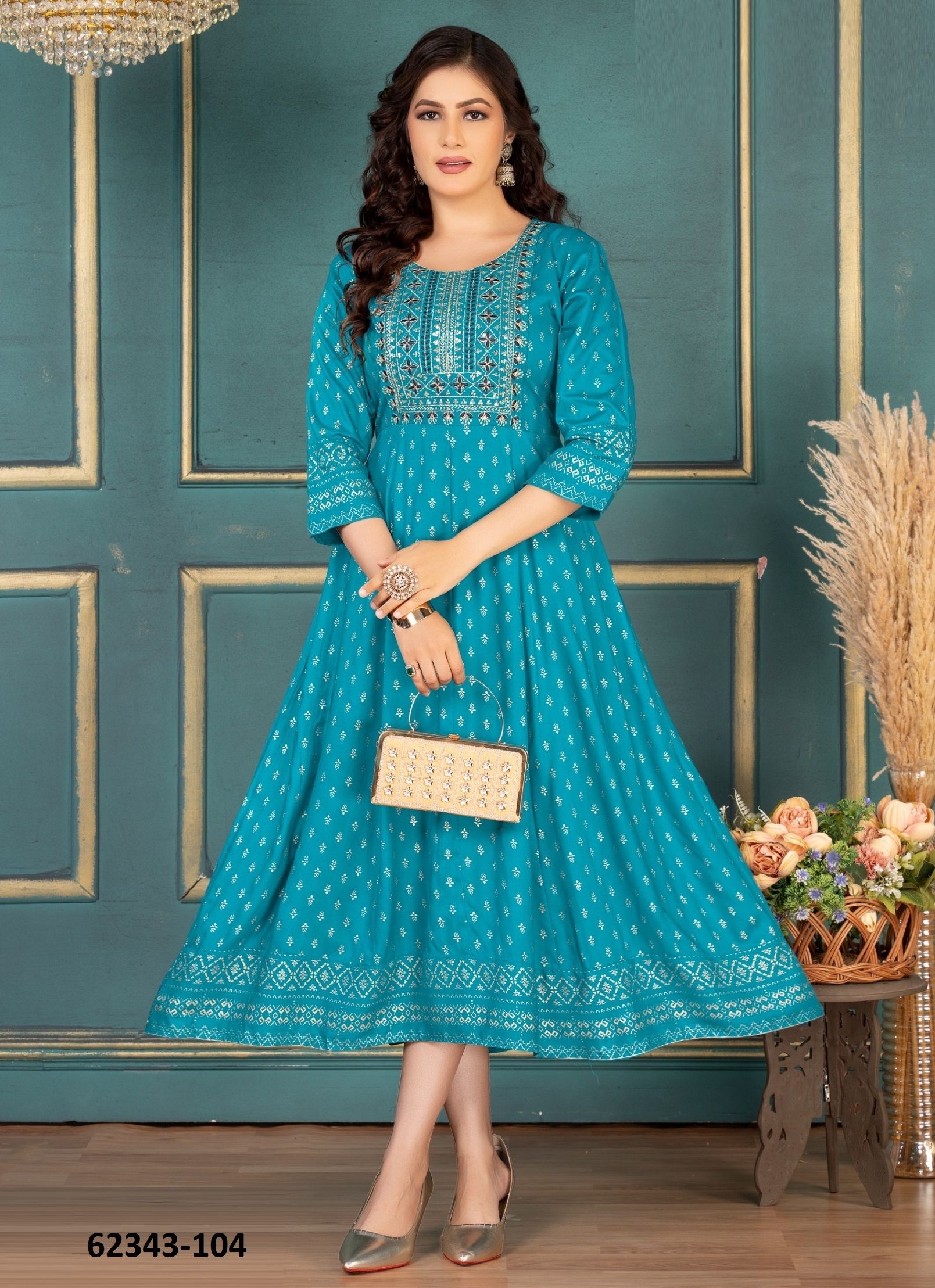 SAHAR - Catalog # 62343 (Set of 6 Readymade Women's Kurtis / Tops) by Dee Cee SAHAR - Catalog # 62343 (Set of 6 Readymade Women's Kurtis / Tops) by Dee Cee