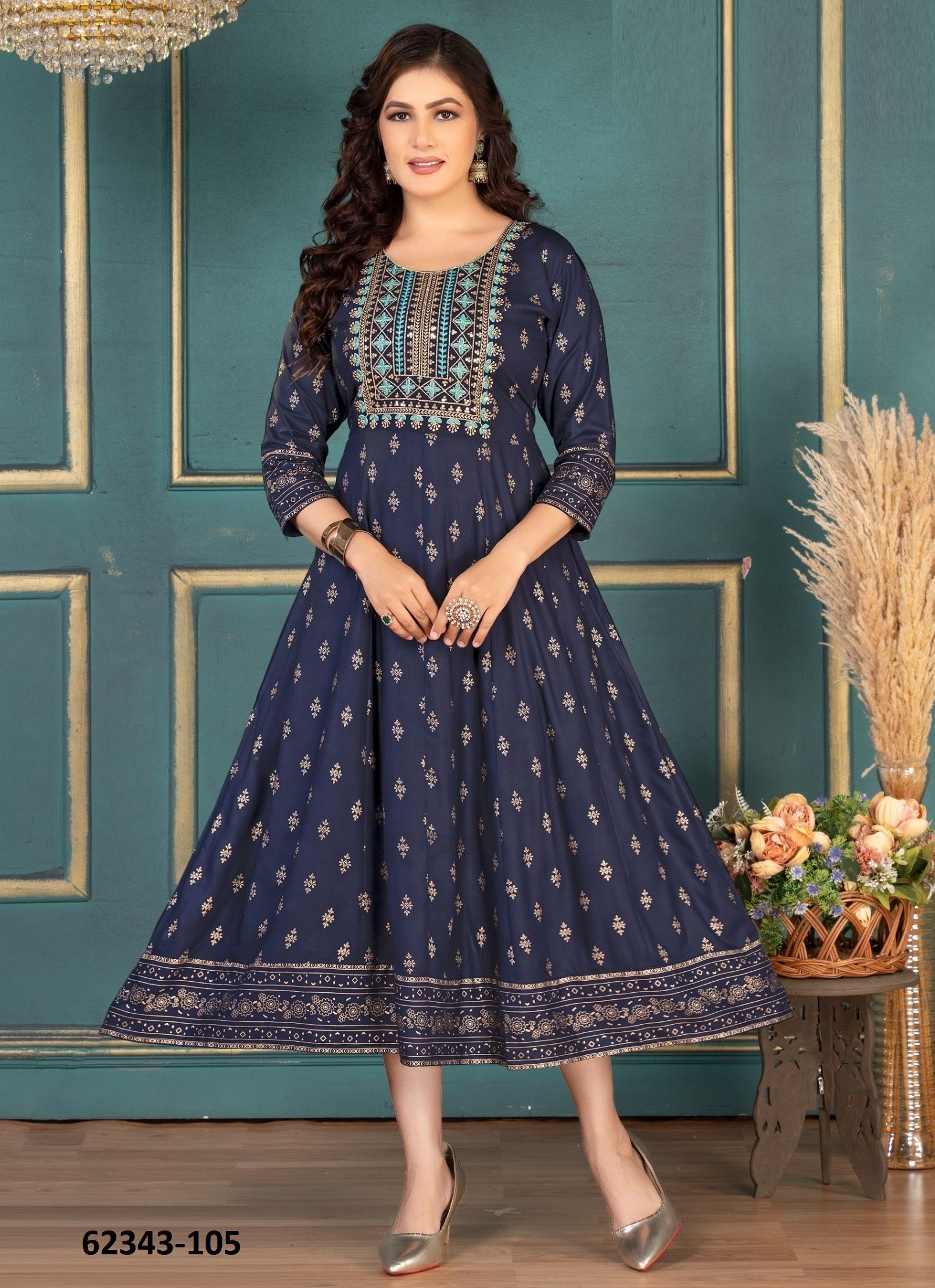 SAHAR - Catalog # 62343 (Set of 6 Readymade Women's Kurtis / Tops) by Dee Cee SAHAR - Catalog # 62343 (Set of 6 Readymade Women's Kurtis / Tops) by Dee Cee