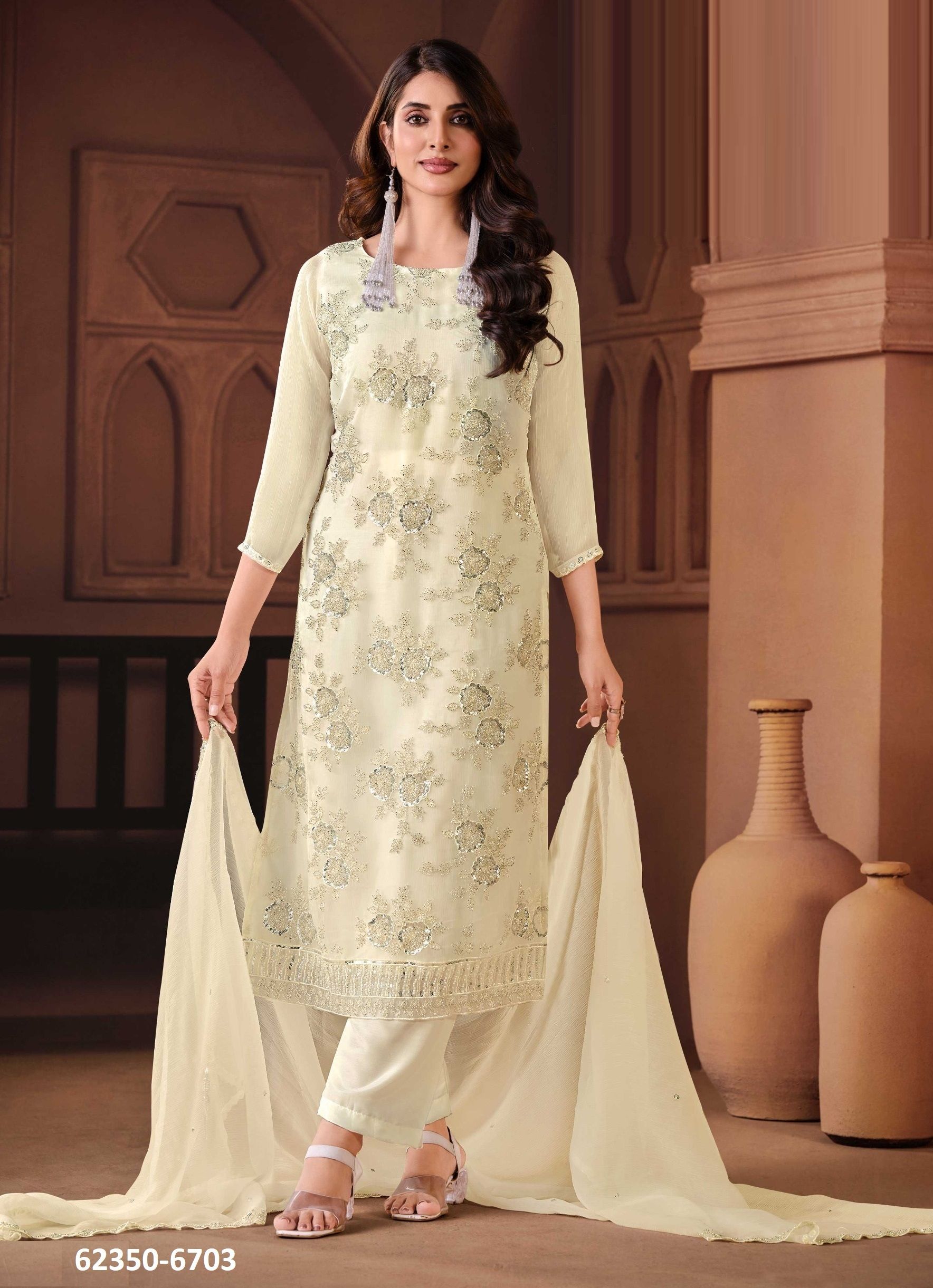 ARISAA - Catalog # 62350 (Set of 5 Semi-Stitched / Un-Stitched Suits) by Vipul Fashions