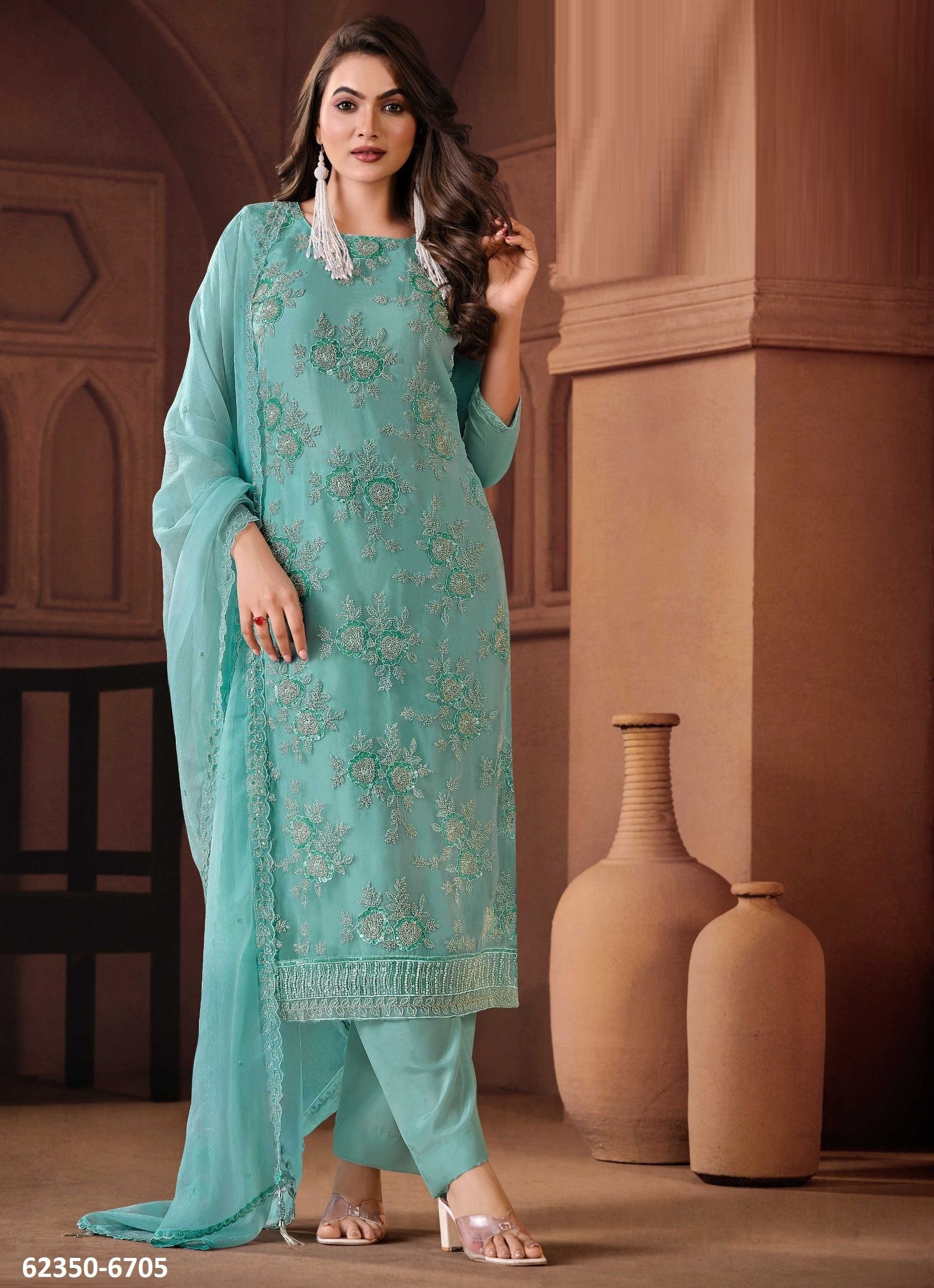 ARISAA - Catalog # 62350 (Set of 5 Semi-Stitched / Un-Stitched Suits) by Vipul Fashions