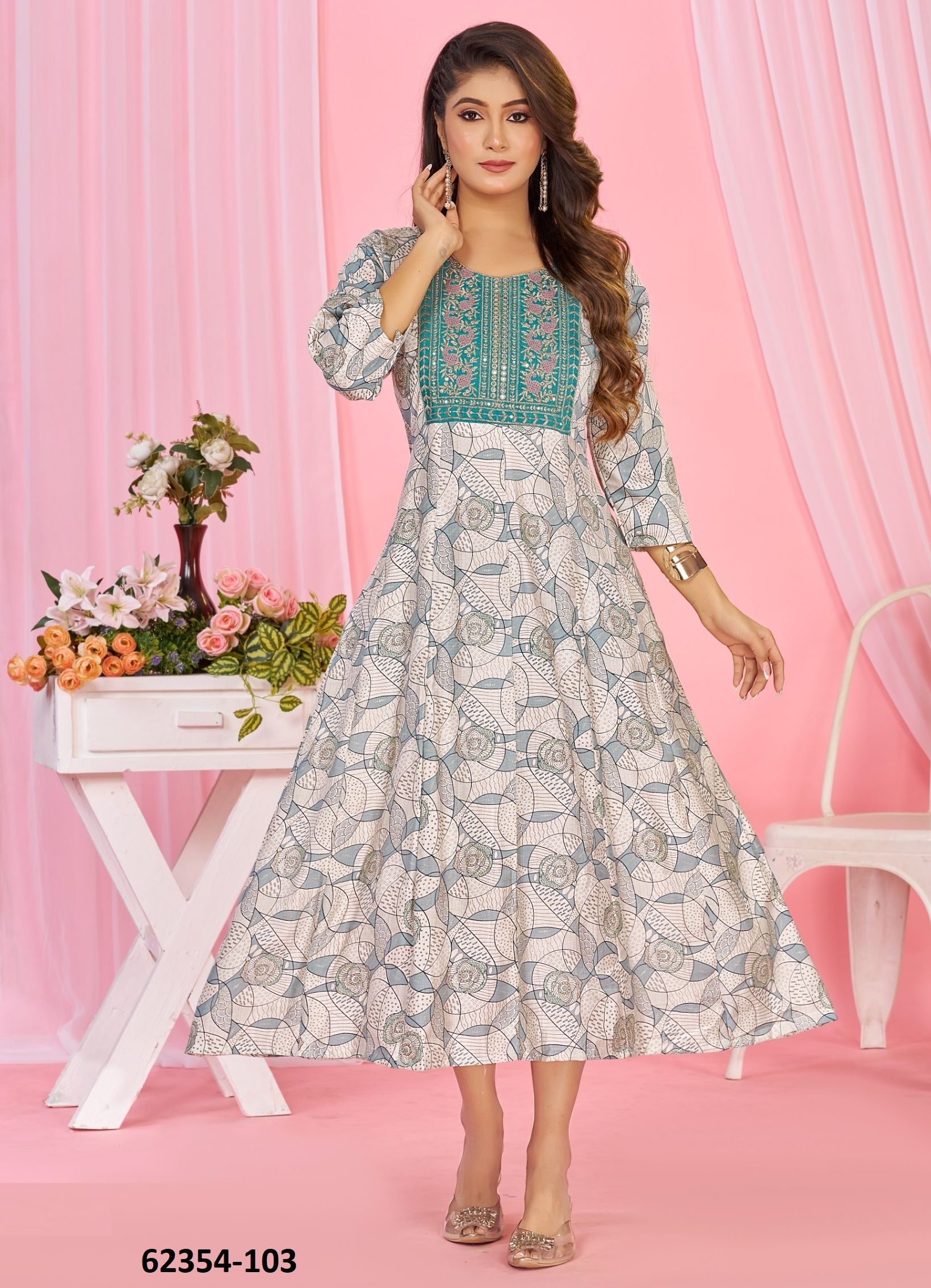 ANGEL 6 - Catalog # 62354 (Set of 6 Readymade Women's Kurtis / Tops) by Dee Cee ANGEL 6 - Catalog # 62354 (Set of 6 Readymade Women's Kurtis / Tops) by Dee Cee