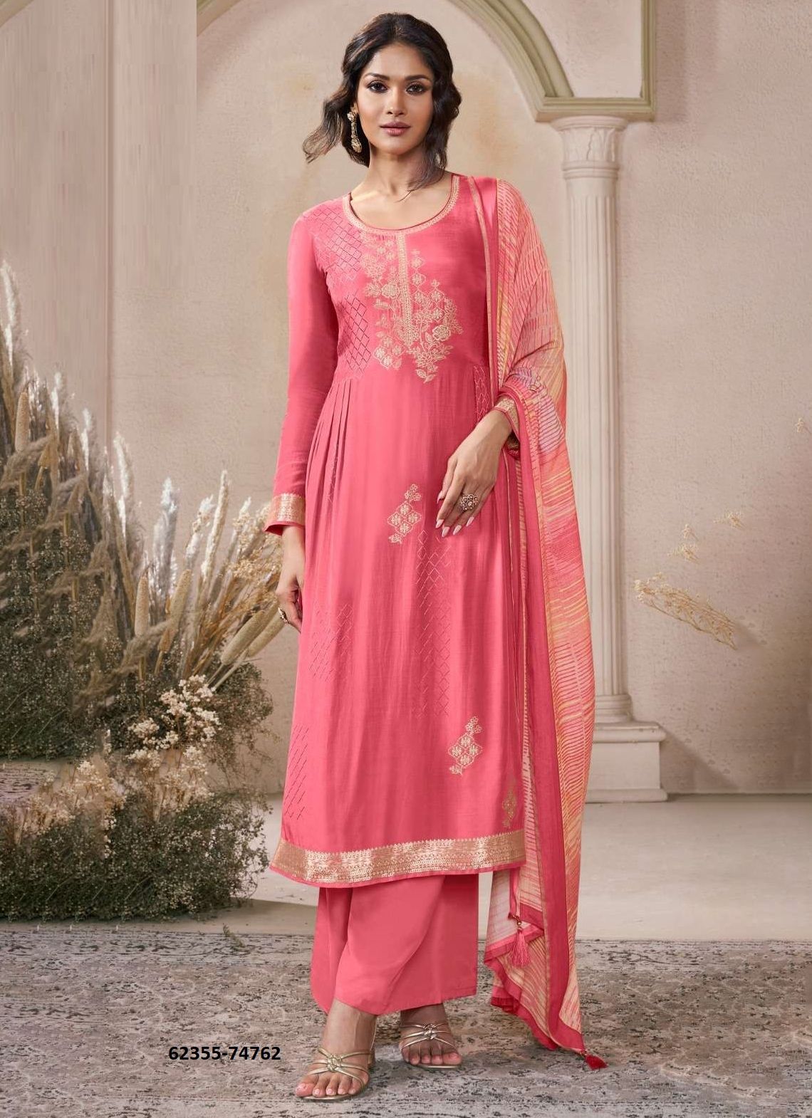 NAVYA 4 - Catalog # 62355 (Set of 4 Semi-Stitched / Un-Stitched Suits) by Vinay Fashion LLP