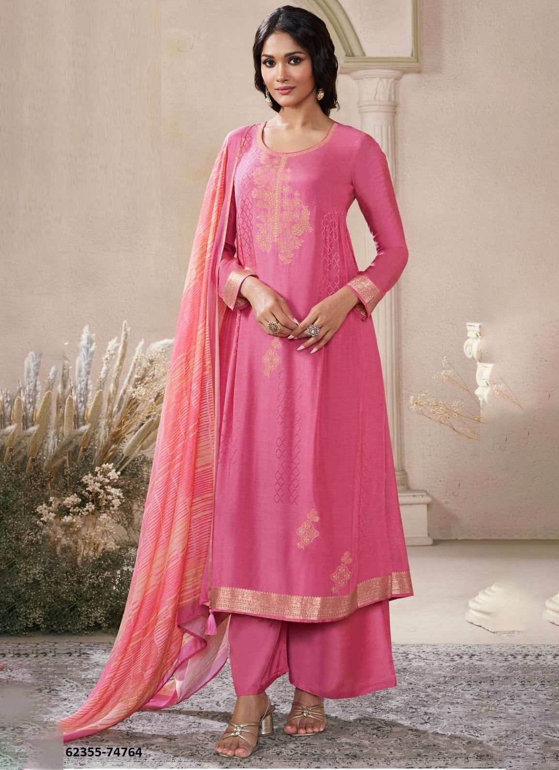 NAVYA 4 - Catalog # 62355 (Set of 4 Semi-Stitched / Un-Stitched Suits) by Vinay Fashion LLP