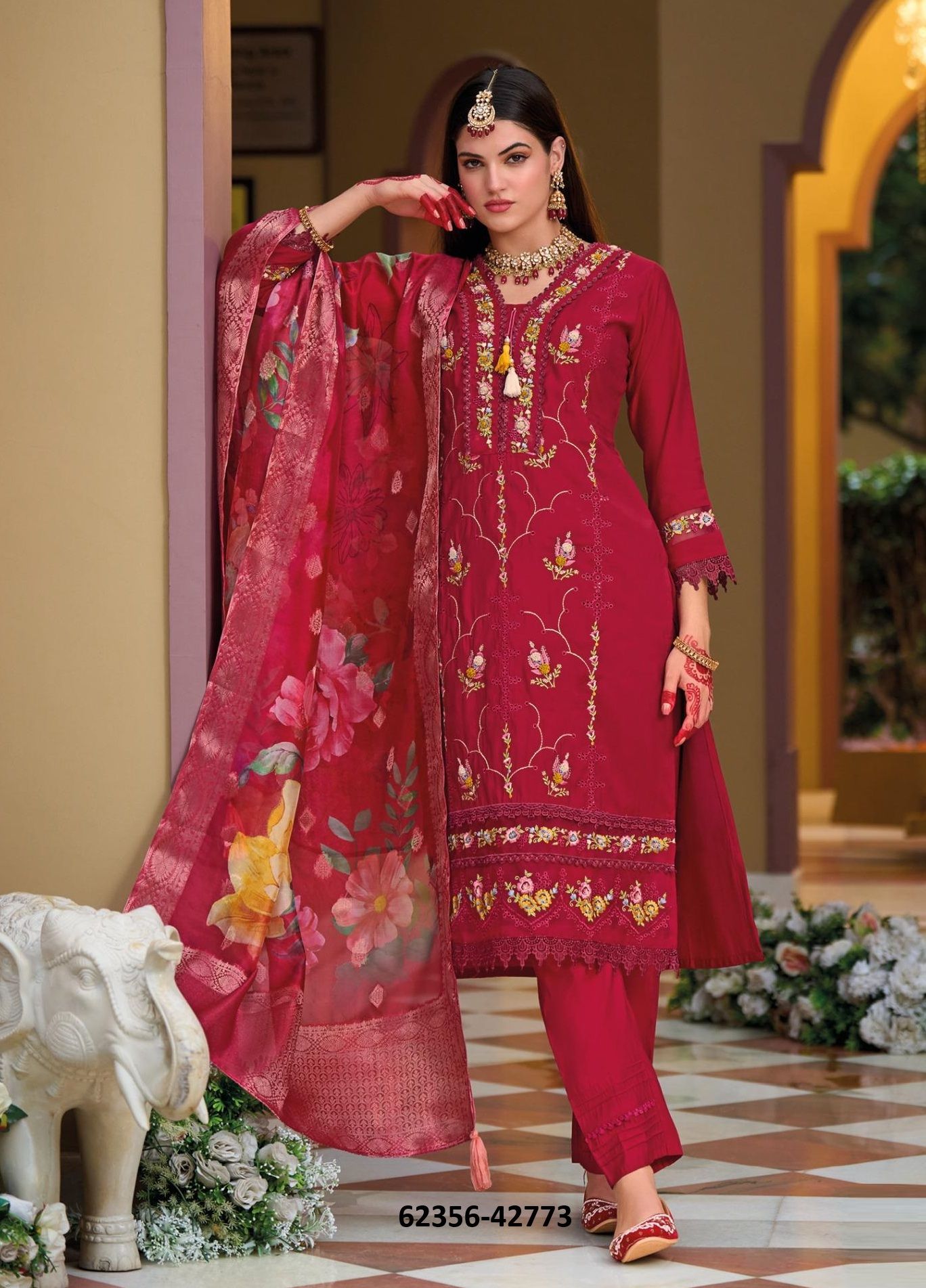 NAQSH - Catalog # 62356 (Set of 6 Readymade Salwar Suits) by Kailee