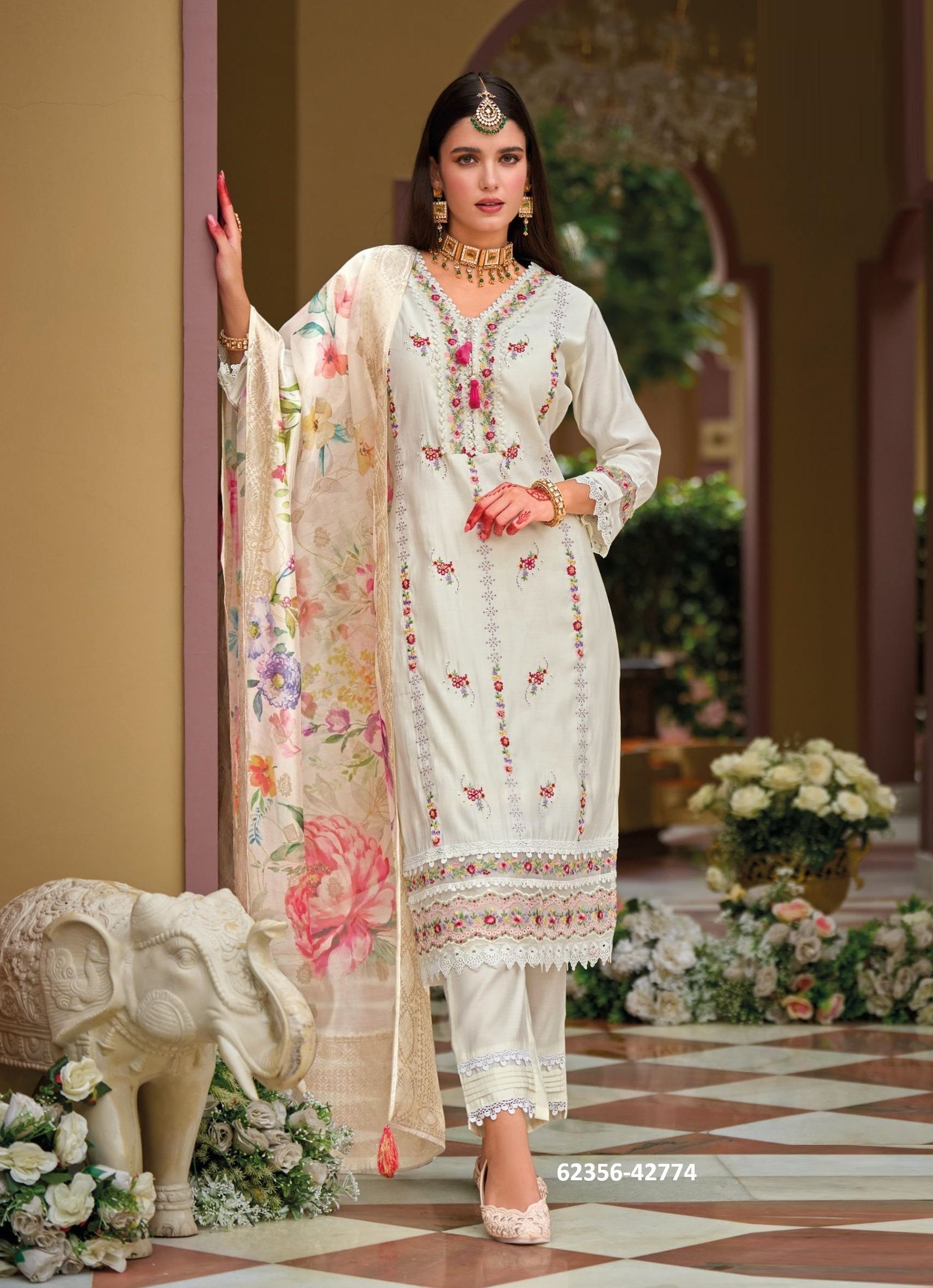 NAQSH - Catalog # 62356 (Set of 6 Readymade Salwar Suits) by Kailee