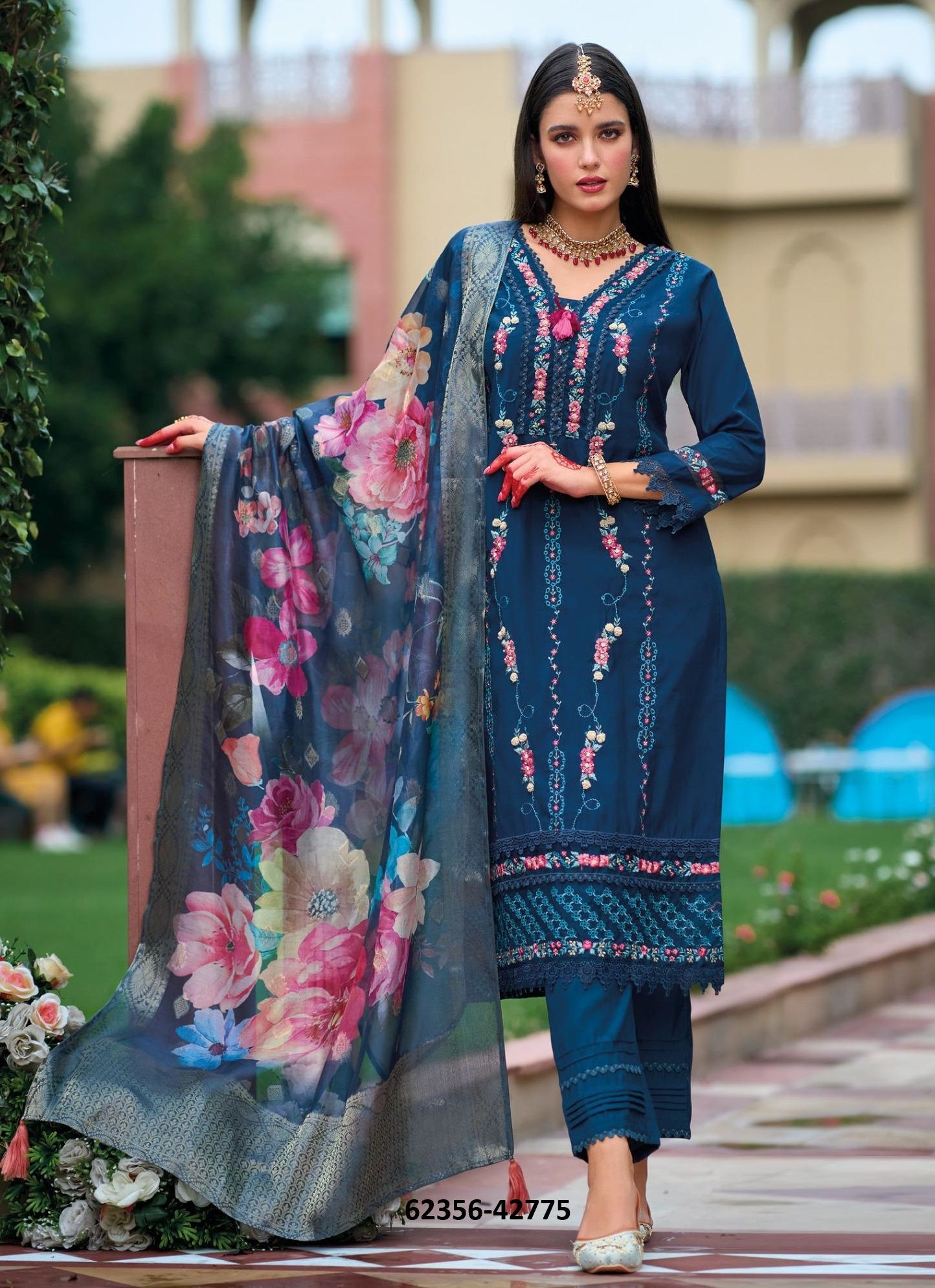 NAQSH - Catalog # 62356 (Set of 6 Readymade Salwar Suits) by Kailee
