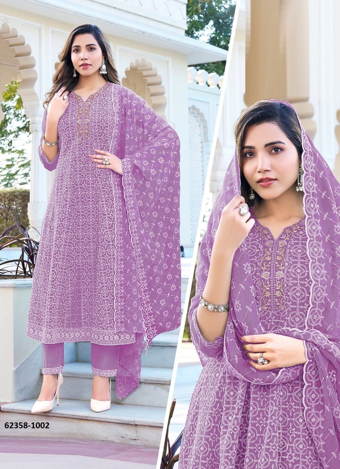 KANIKA - Catalog # 62358 (Set of 7 SIZE-SETS [Readymade Salwar Suits]) by Tunic House