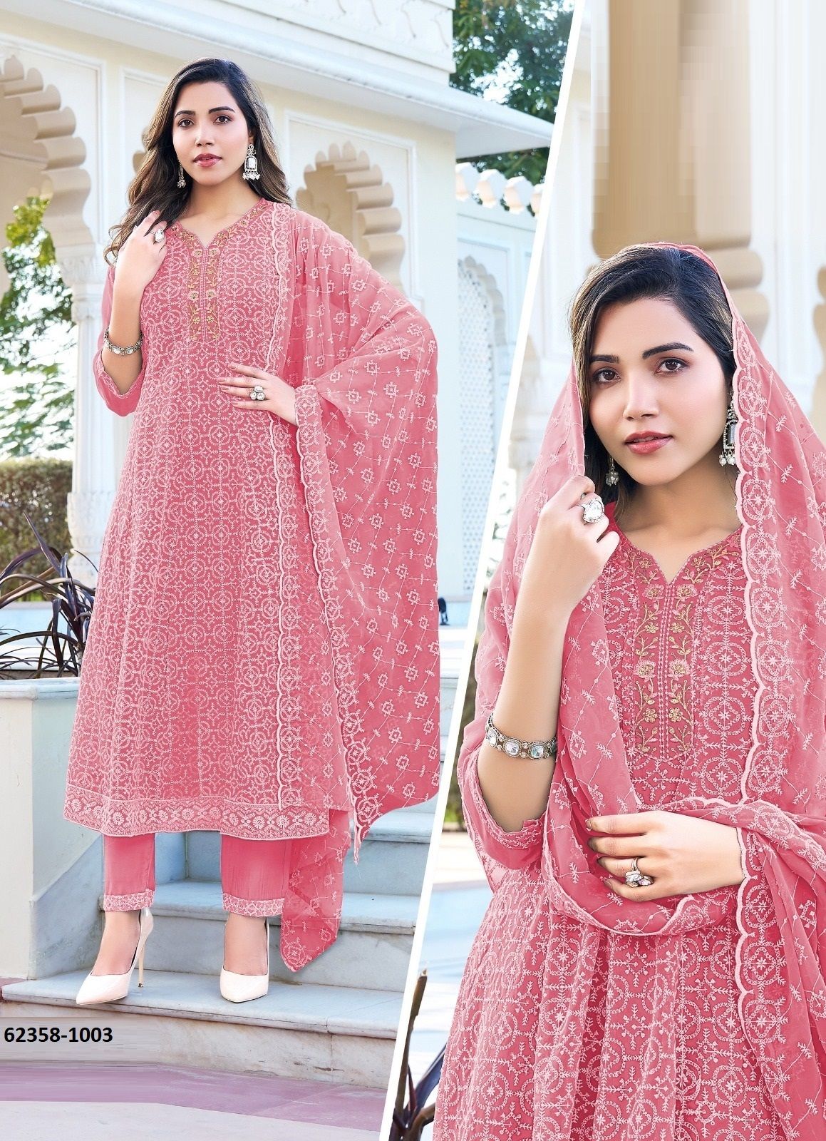 KANIKA - Catalog # 62358 (Set of 7 SIZE-SETS [Readymade Salwar Suits]) by Tunic House
