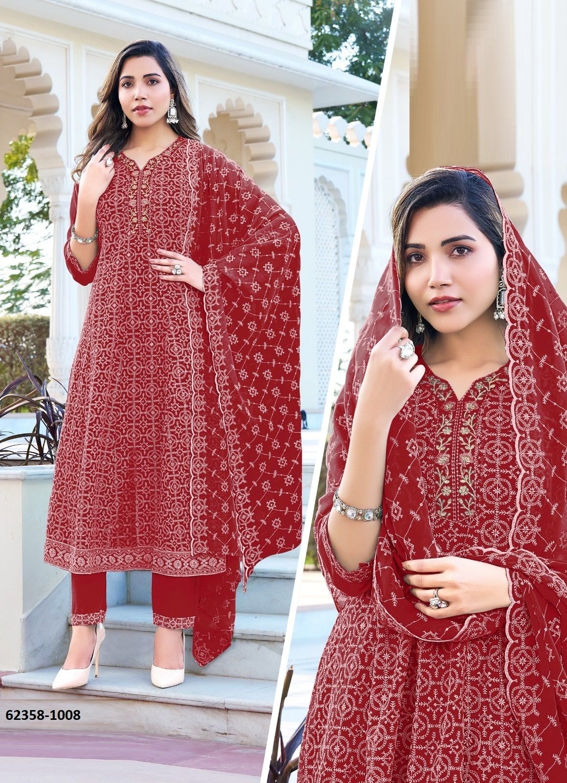 KANIKA - Catalog # 62358 (Set of 7 SIZE-SETS [Readymade Salwar Suits]) by Tunic House