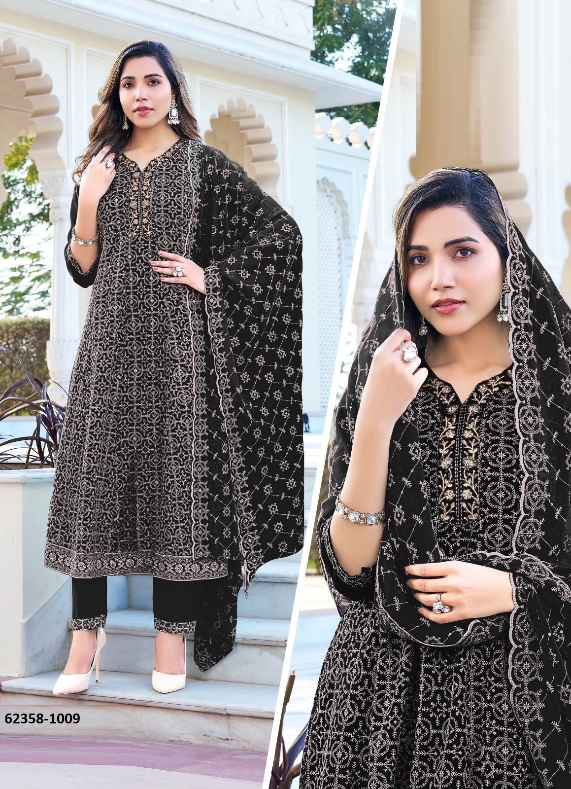 KANIKA - Catalog # 62358 (Set of 7 SIZE-SETS [Readymade Salwar Suits]) by Tunic House