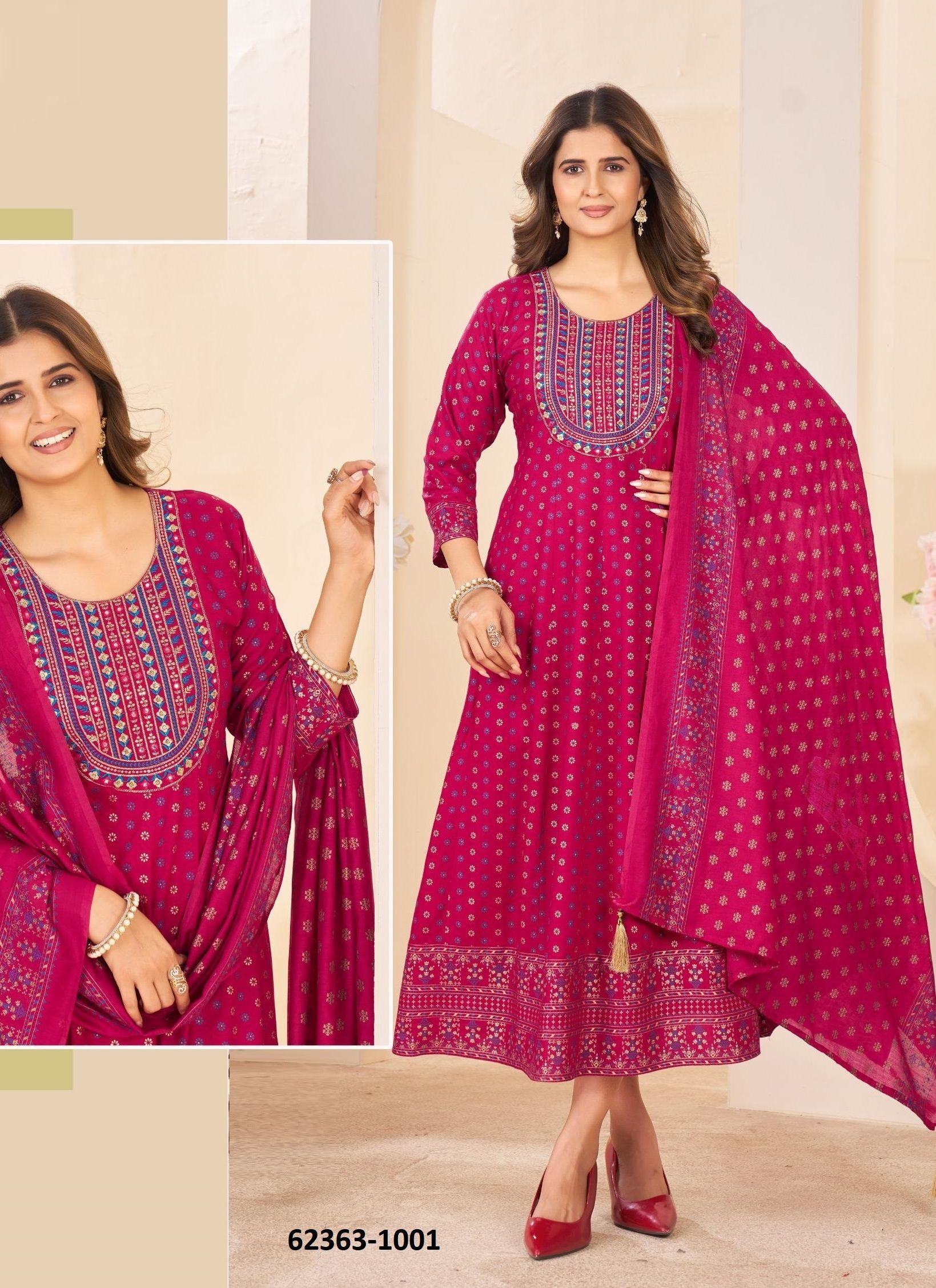 NITHYA - Catalog # 62363 (Set of 6 Readymade Women's Kurtis / Tops) by Blue Hills NITHYA - Catalog # 62363 (Set of 6 Readymade Women's Kurtis / Tops) by Blue Hills