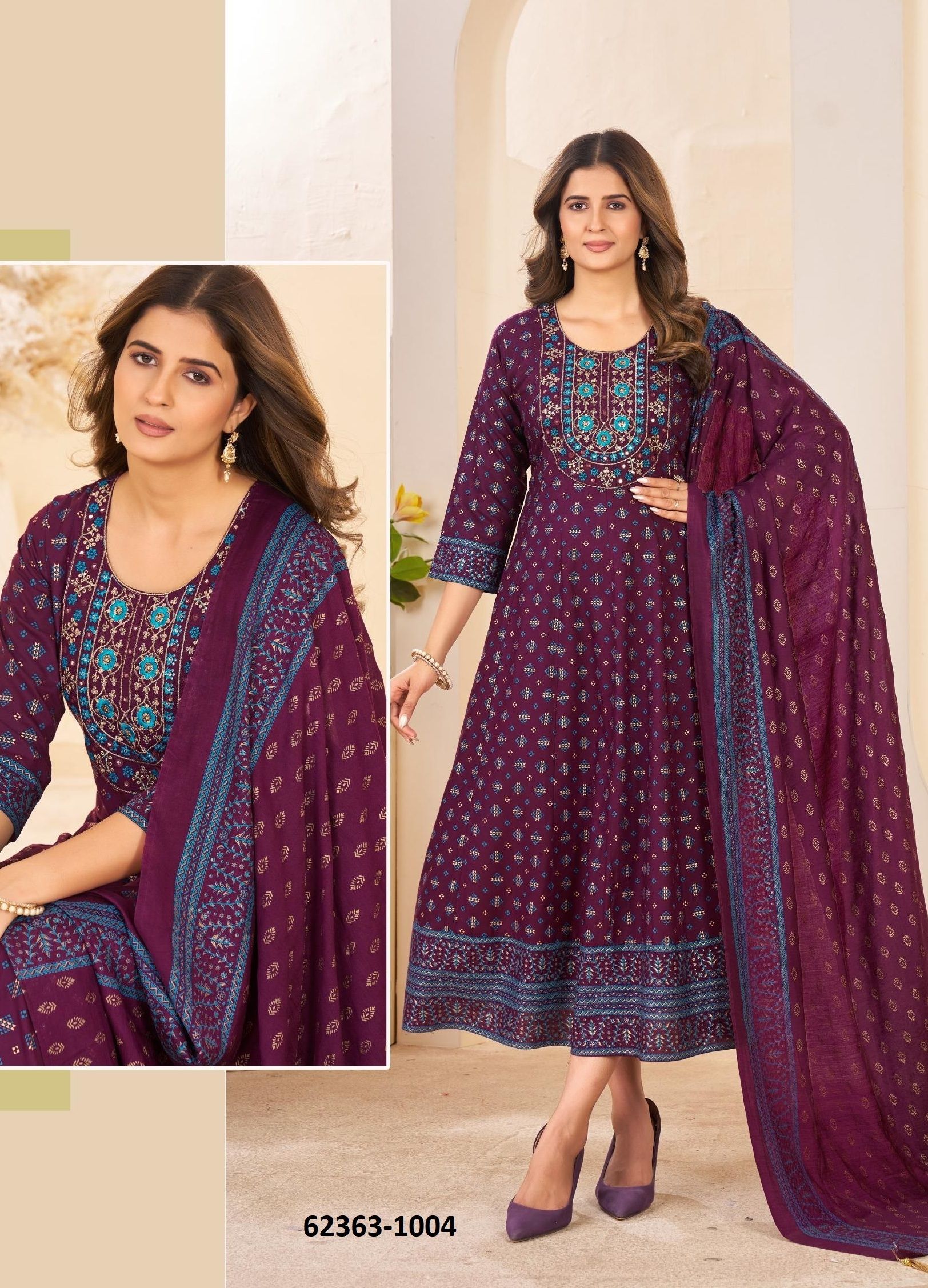 NITHYA - Catalog # 62363 (Set of 6 Readymade Women's Kurtis / Tops) by Blue Hills NITHYA - Catalog # 62363 (Set of 6 Readymade Women's Kurtis / Tops) by Blue Hills