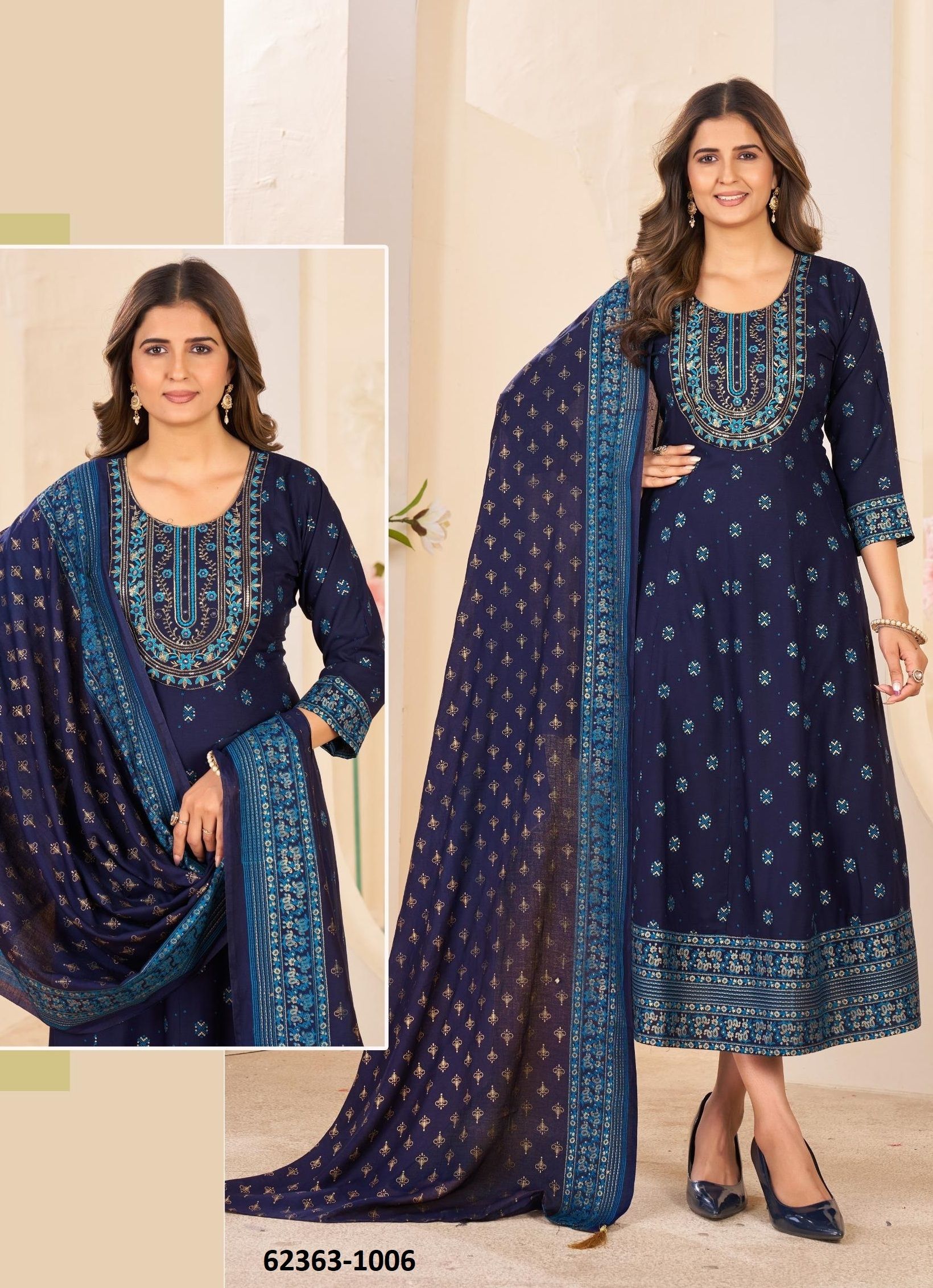NITHYA - Catalog # 62363 (Set of 6 Readymade Women's Kurtis / Tops) by Blue Hills NITHYA - Catalog # 62363 (Set of 6 Readymade Women's Kurtis / Tops) by Blue Hills