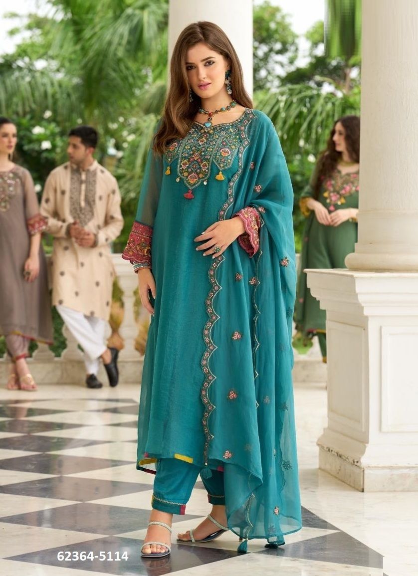 LEANA - Catalog # 62364 (Set of 6 Readymade Salwar Suits) by PRM Trendz