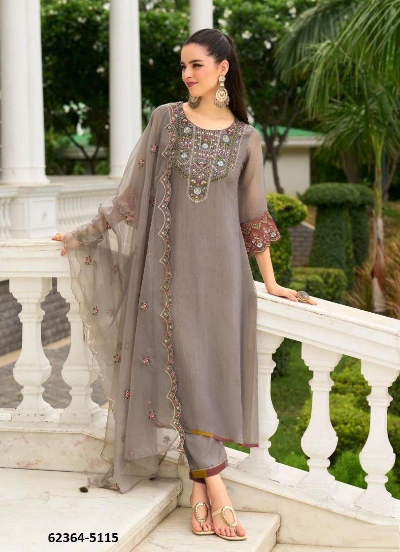 LEANA - Catalog # 62364 (Set of 6 Readymade Salwar Suits) by PRM Trendz