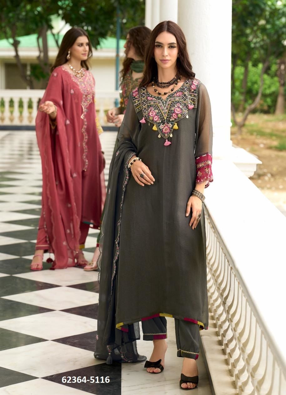 LEANA - Catalog # 62364 (Set of 6 Readymade Salwar Suits) by PRM Trendz