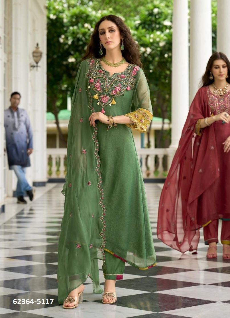 LEANA - Catalog # 62364 (Set of 6 Readymade Salwar Suits) by PRM Trendz
