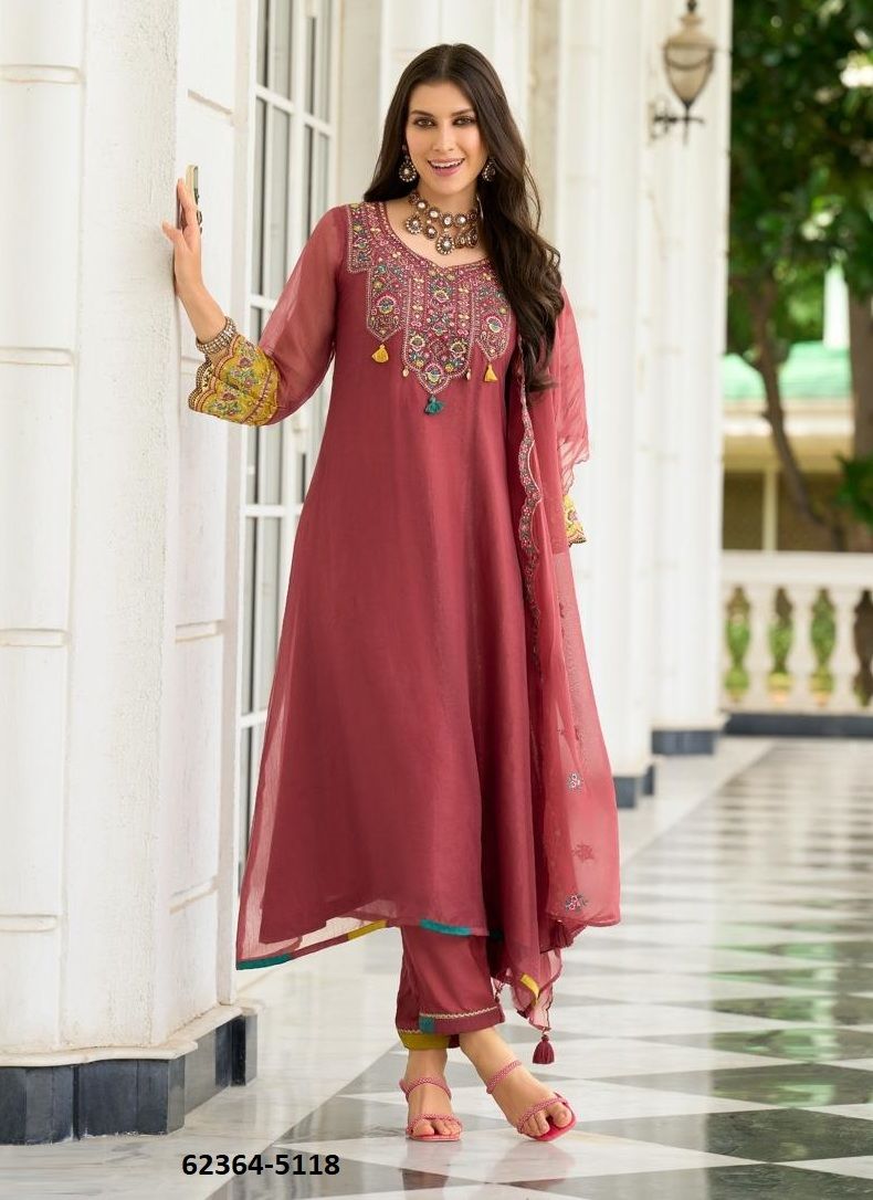 LEANA - Catalog # 62364 (Set of 6 Readymade Salwar Suits) by PRM Trendz