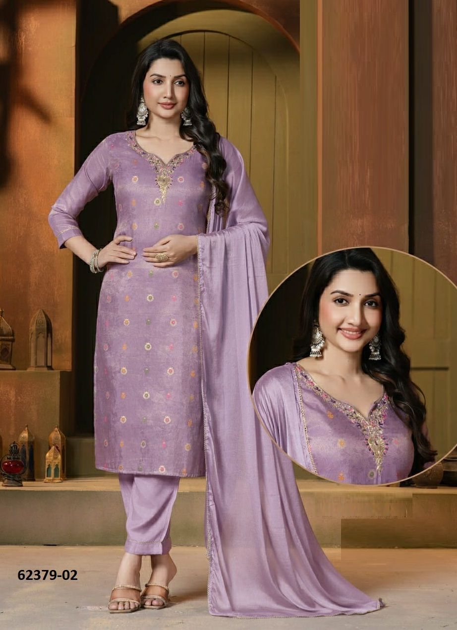 DARSHI - Catalog # 62379 (Set of 5 Readymade Salwar Suits) by Kaya Ahmedabad