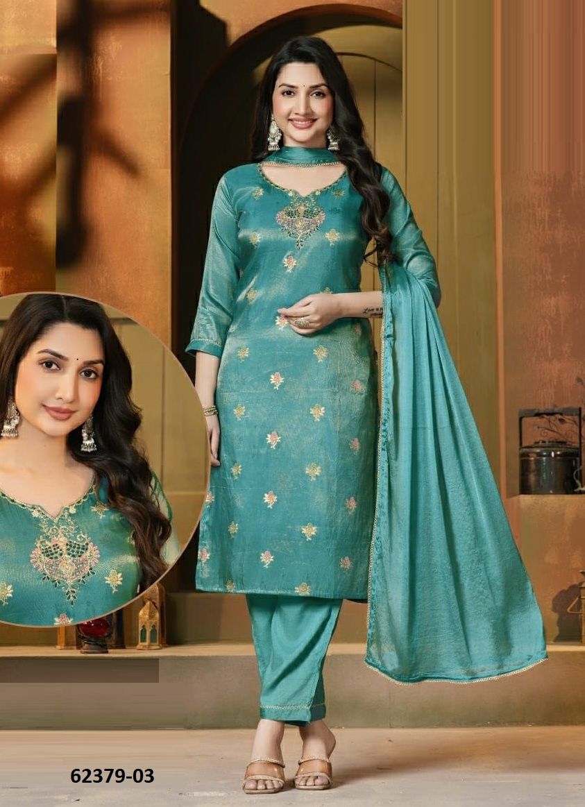 DARSHI - Catalog # 62379 (Set of 5 Readymade Salwar Suits) by Kaya Ahmedabad