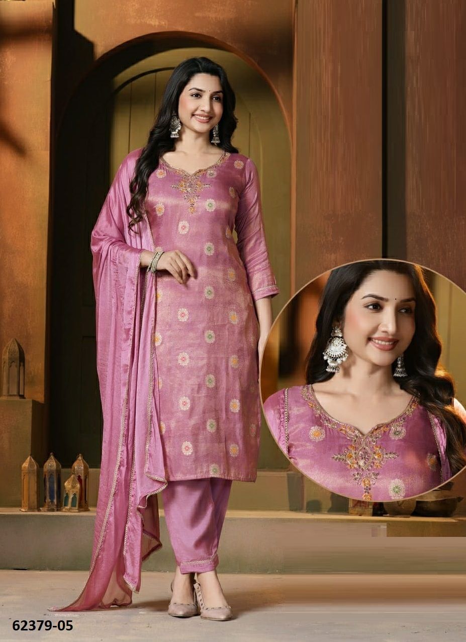 DARSHI - Catalog # 62379 (Set of 5 Readymade Salwar Suits) by Kaya Ahmedabad