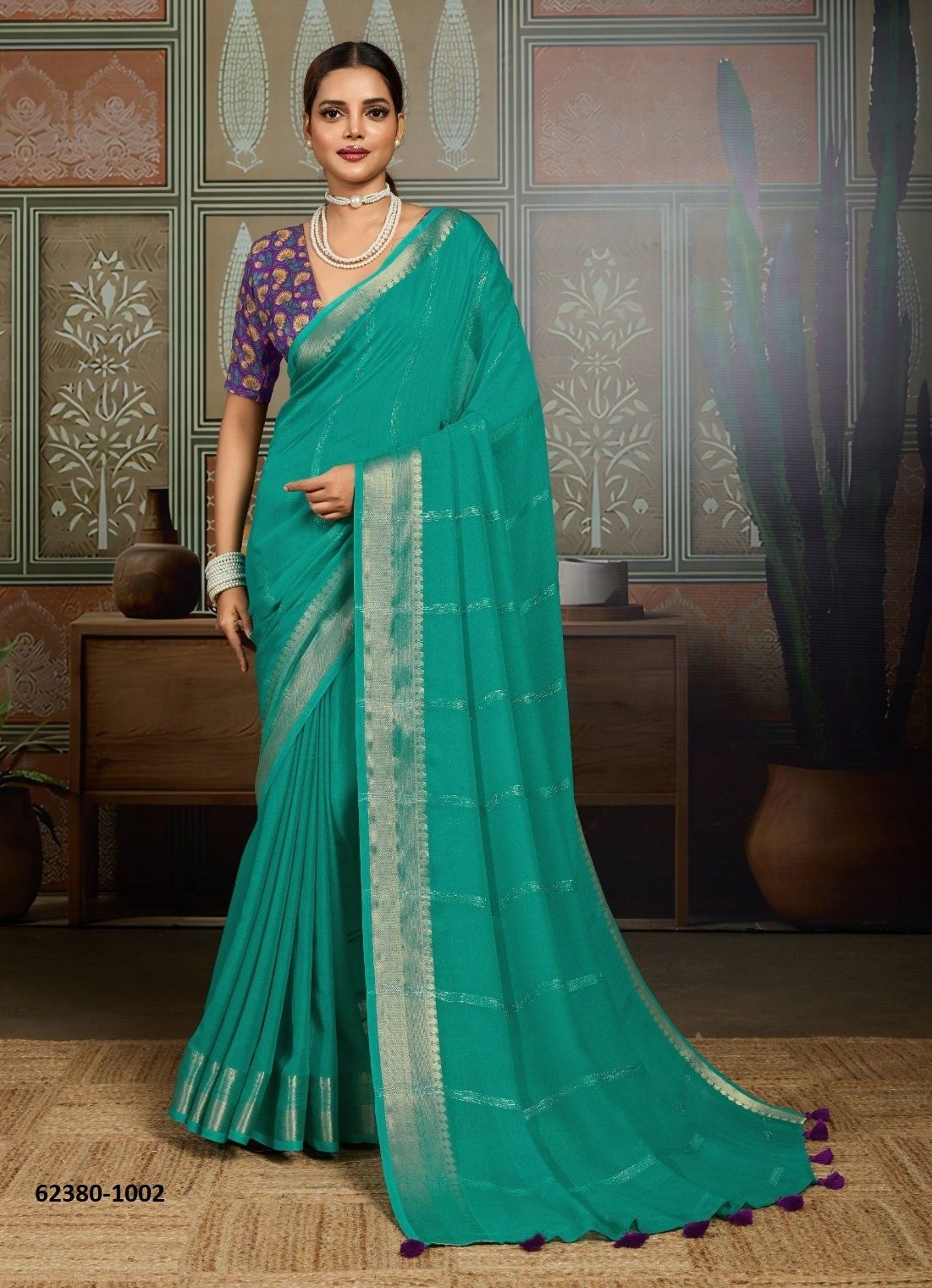 ARNIKA - Catalog # 62380 (Set of 10 Sarees) by Desi Muse ARNIKA - Catalog # 62380 (Set of 10 Sarees) by Desi Muse