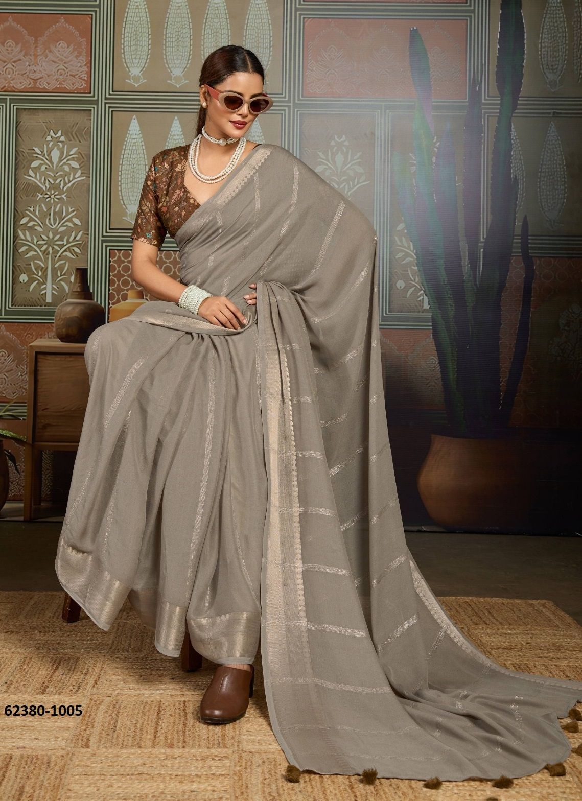 ARNIKA - Catalog # 62380 (Set of 10 Sarees) by Desi Muse ARNIKA - Catalog # 62380 (Set of 10 Sarees) by Desi Muse