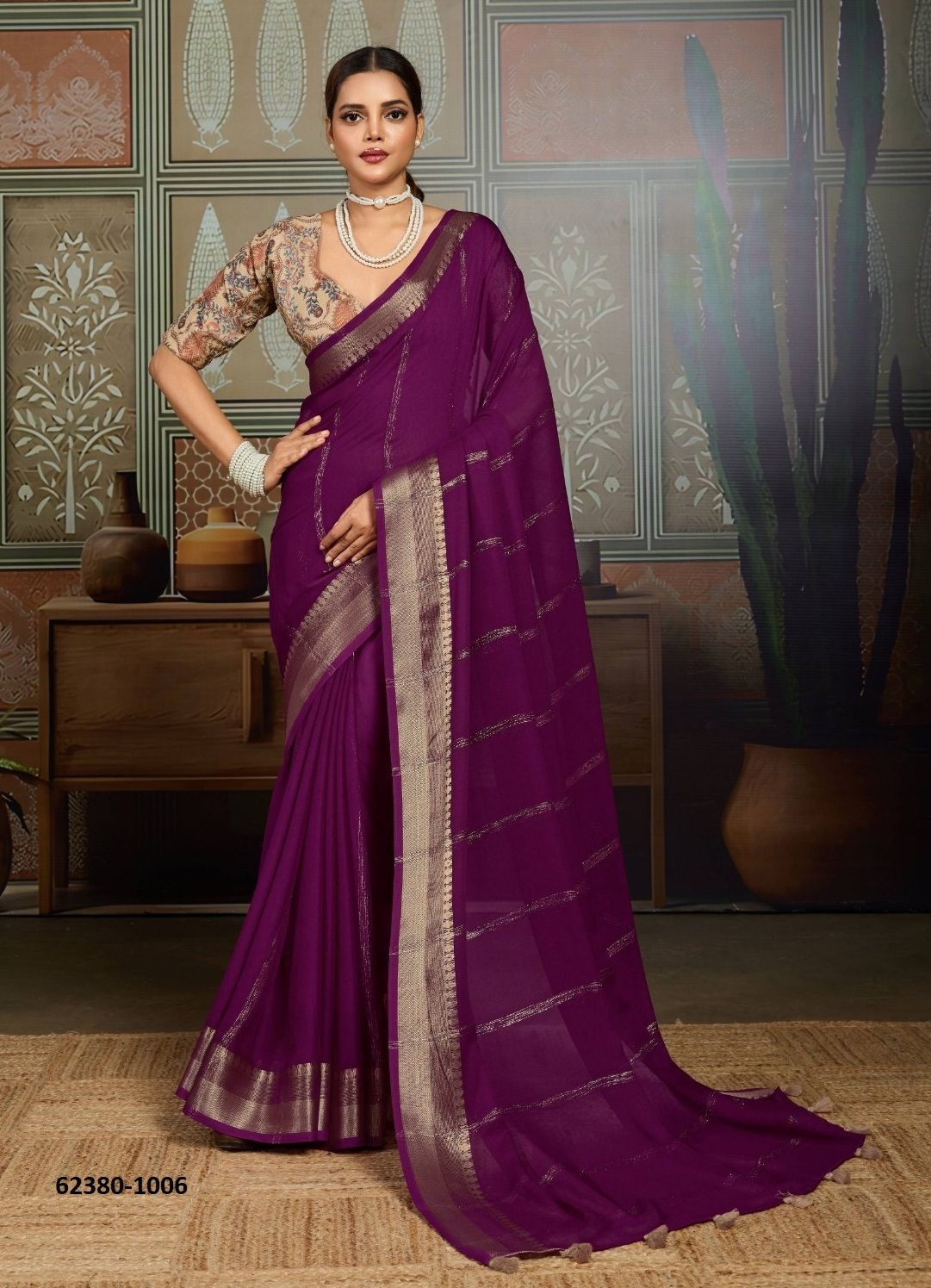 ARNIKA - Catalog # 62380 (Set of 10 Sarees) by Desi Muse ARNIKA - Catalog # 62380 (Set of 10 Sarees) by Desi Muse