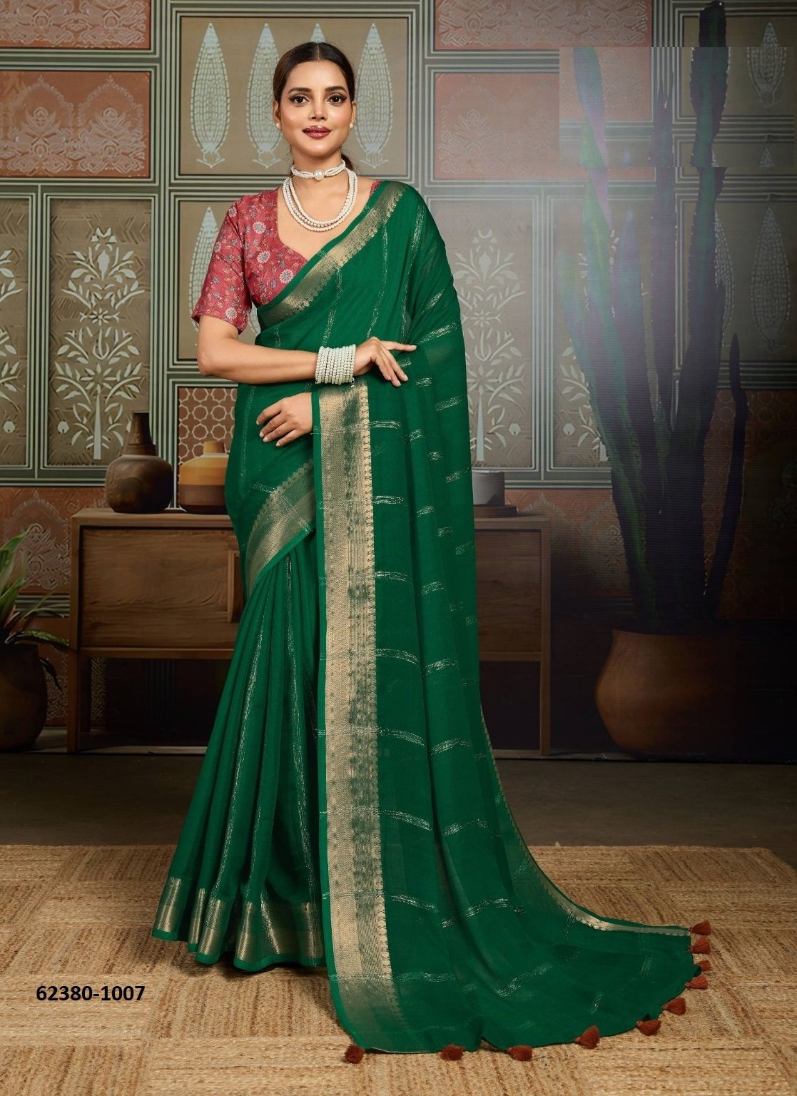 ARNIKA - Catalog # 62380 (Set of 10 Sarees) by Desi Muse ARNIKA - Catalog # 62380 (Set of 10 Sarees) by Desi Muse