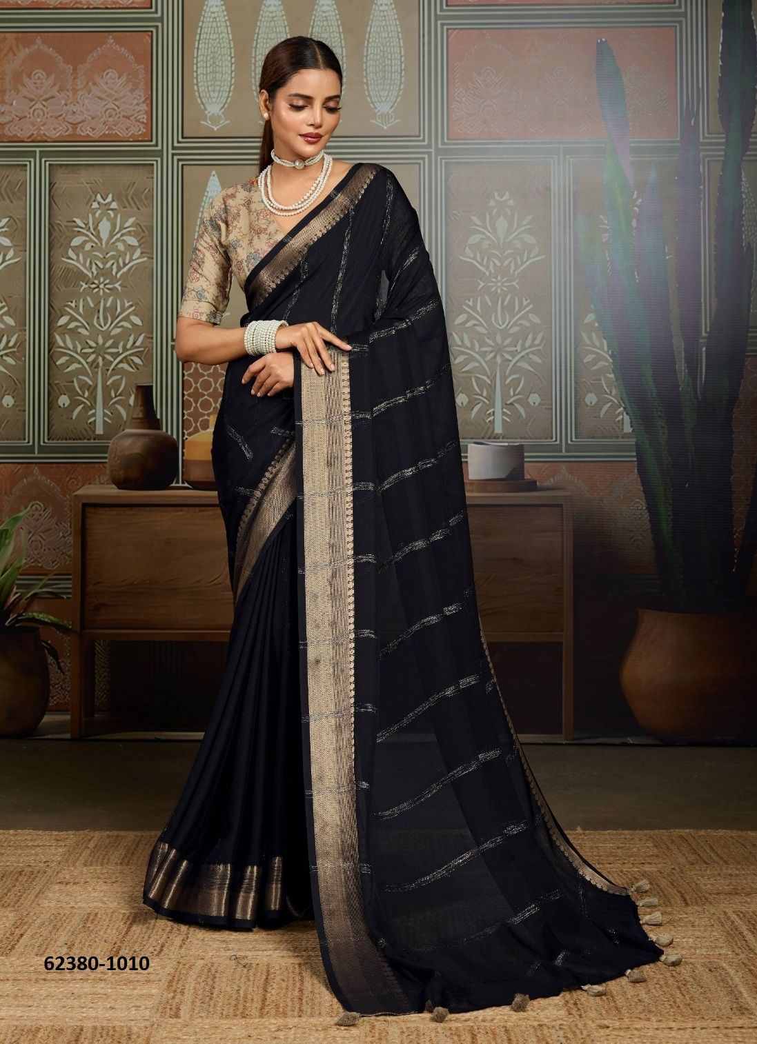 ARNIKA - Catalog # 62380 (Set of 10 Sarees) by Desi Muse ARNIKA - Catalog # 62380 (Set of 10 Sarees) by Desi Muse